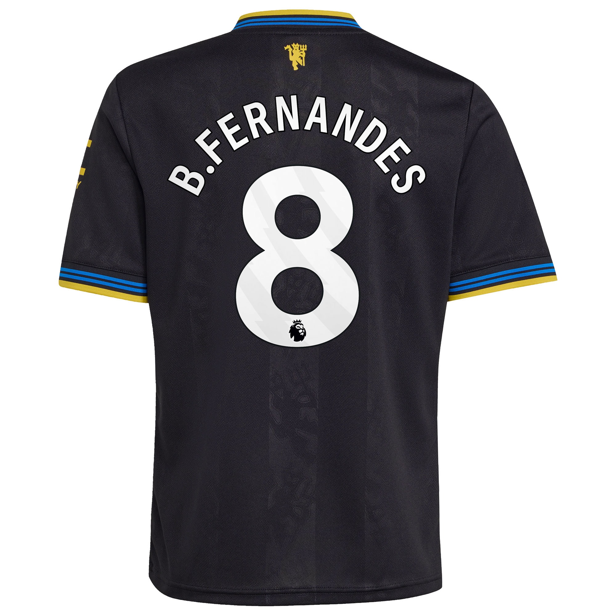 Bruno Fernandes Manchester United Youth 2025/26 Third Replica Player Jersey - Black - angle 5