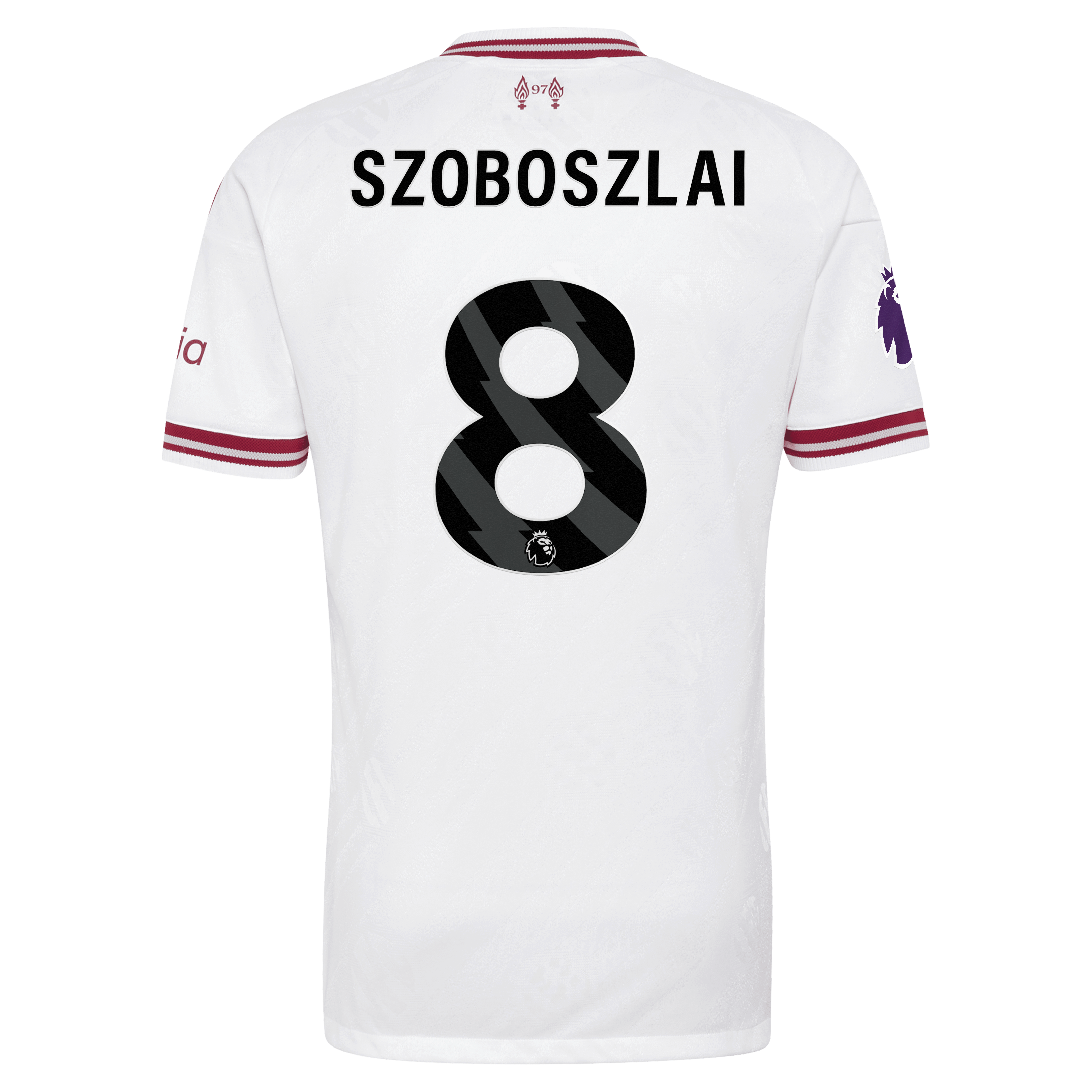 Dominik Szoboszlai Liverpool 2026/27 Away On-Field Jersey - White - angle 3