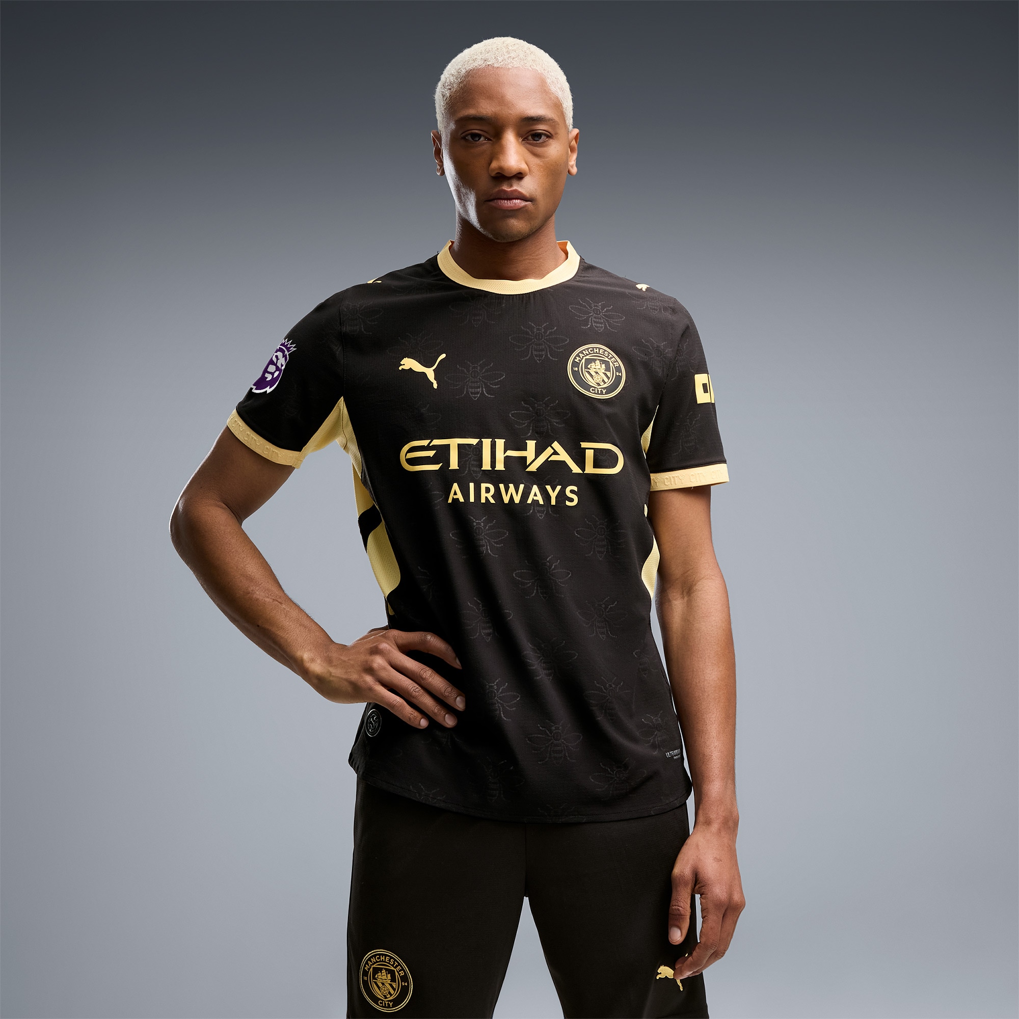 Manchester City Away Soccer Jersey 2026/27 - Black | FanWearStyle