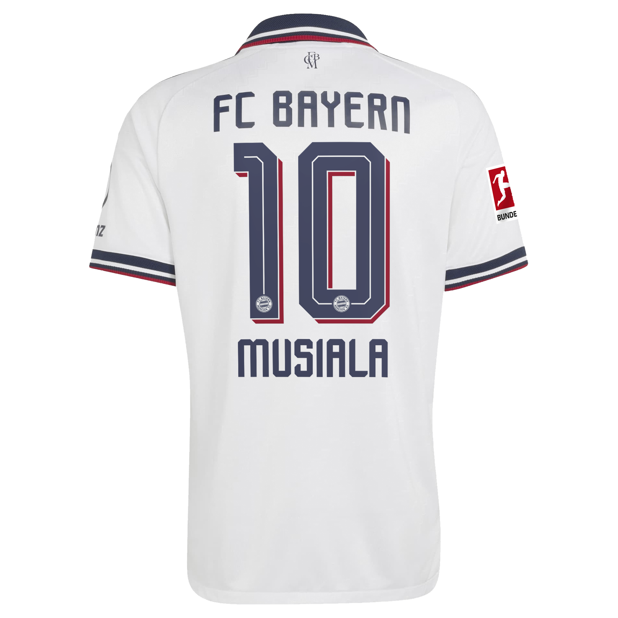 Jamal Musiala #42 Bayern Munich 2026/27 Away On-Field Jersey - White - angle 4