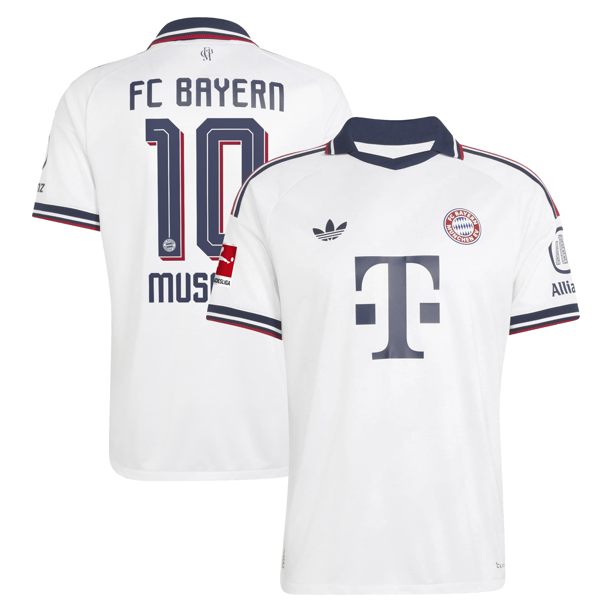 Women's Jamal Musiala #42 Bayern Munich 2026/27 Away On-Field Authentic Jersey - White | FanWearStyle