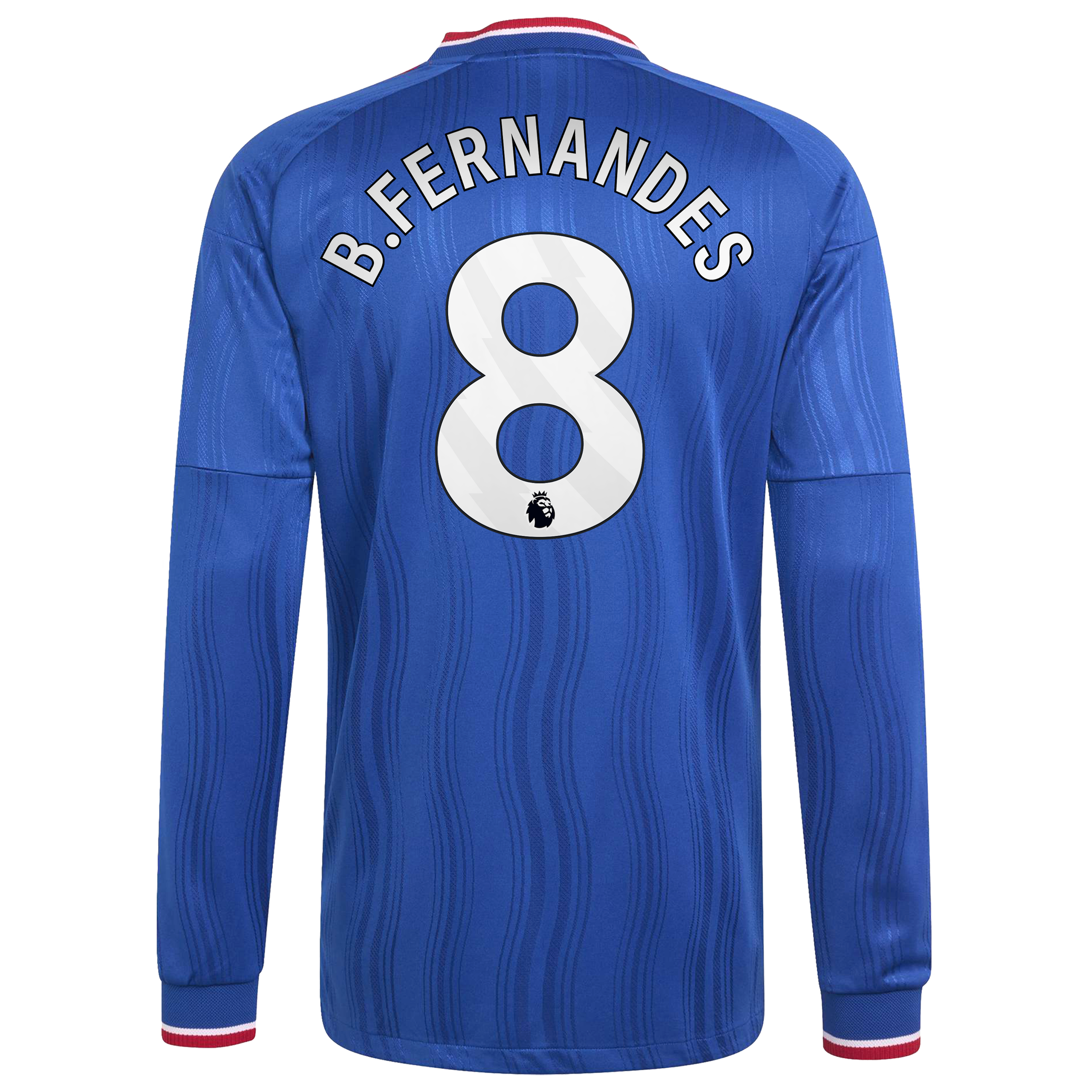 Bruno Fernandes Manchester United 2026/27 Away On-Field Long Sleeve Jersey - Royal - angle 5
