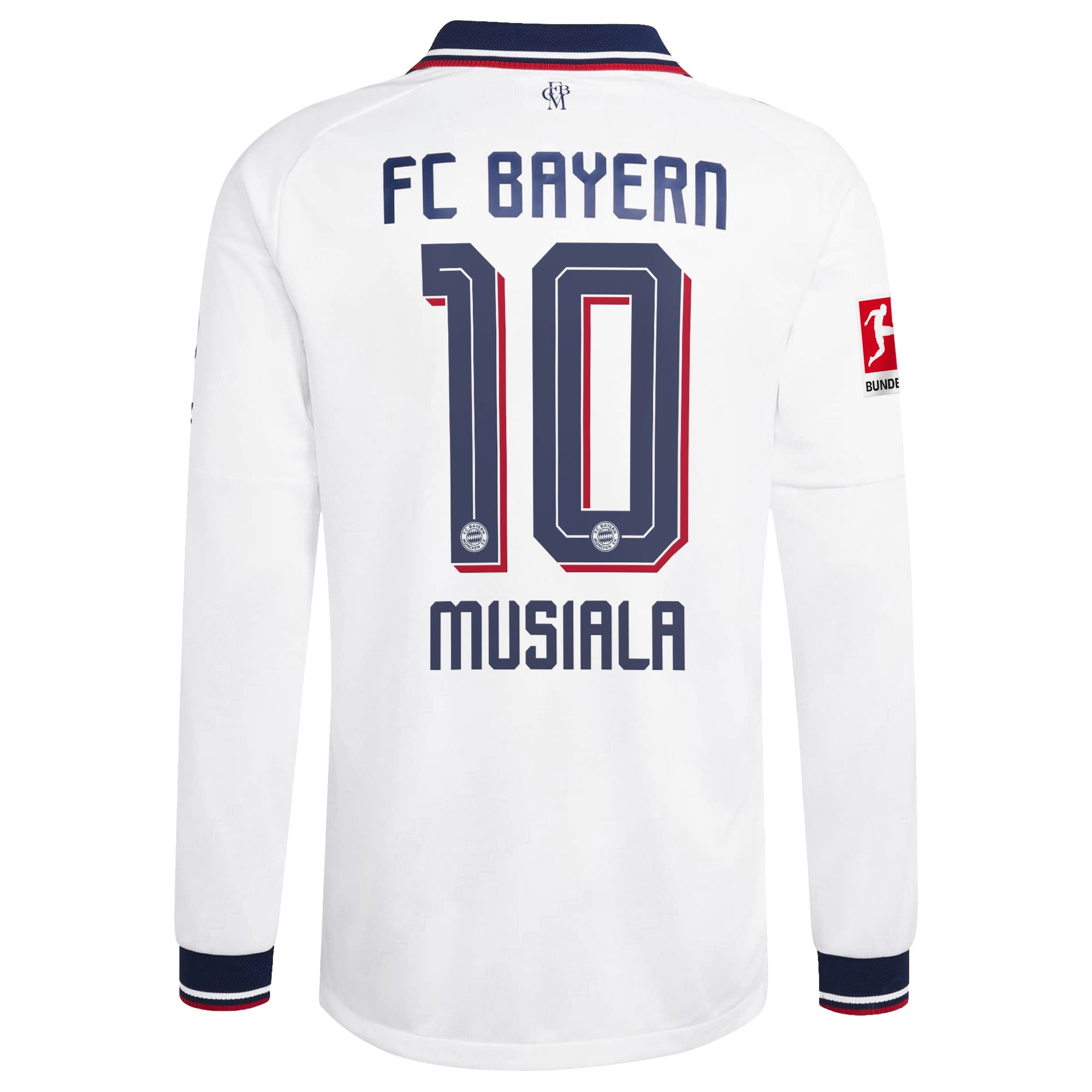 Jamal Musiala #42 Bayern Munich 2026/27 Away On-Field Long Sleeve Jersey - White - angle 5