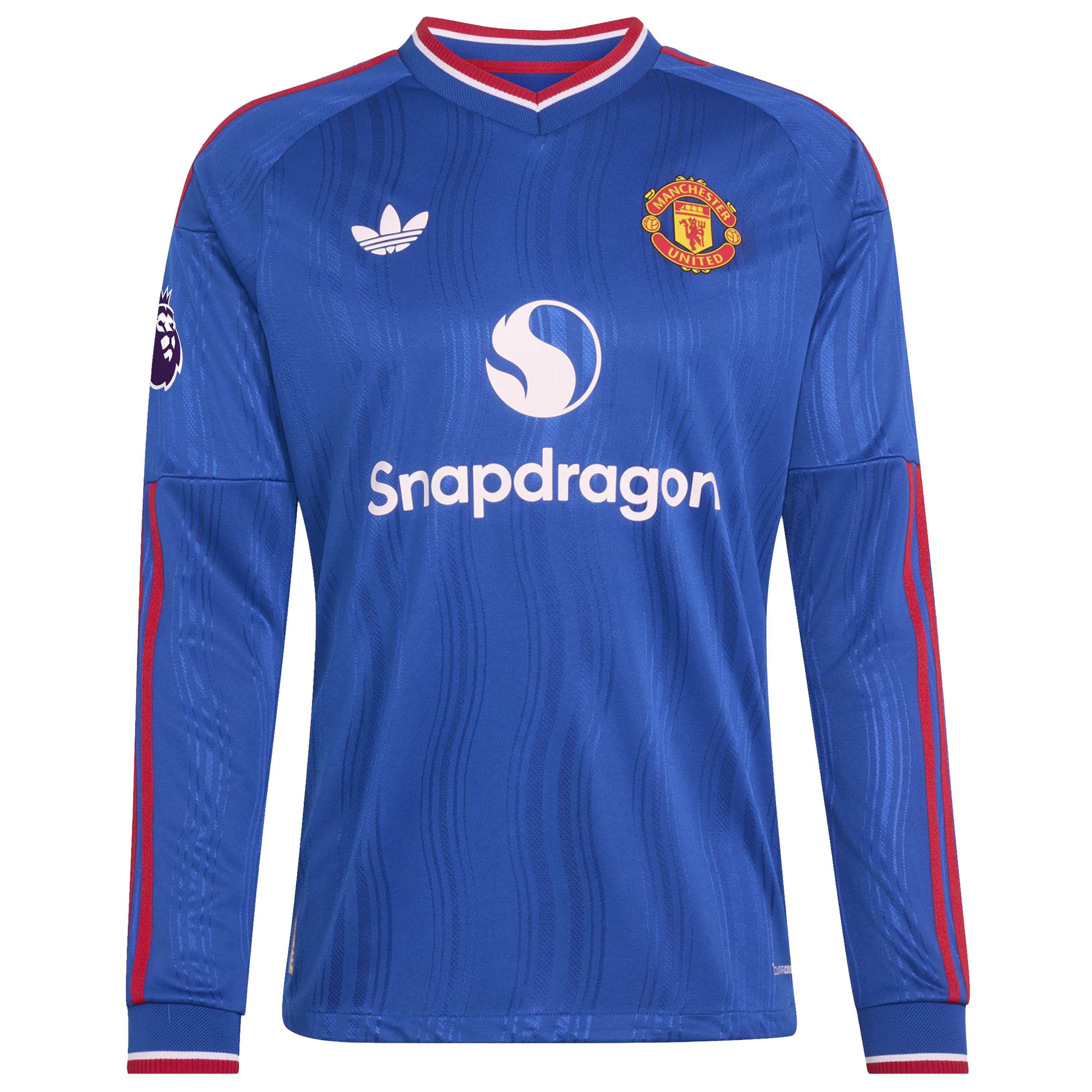 Manchester United 2026/27 Away On-Field Long Sleeve Patch Jersey - Royal - angle 4