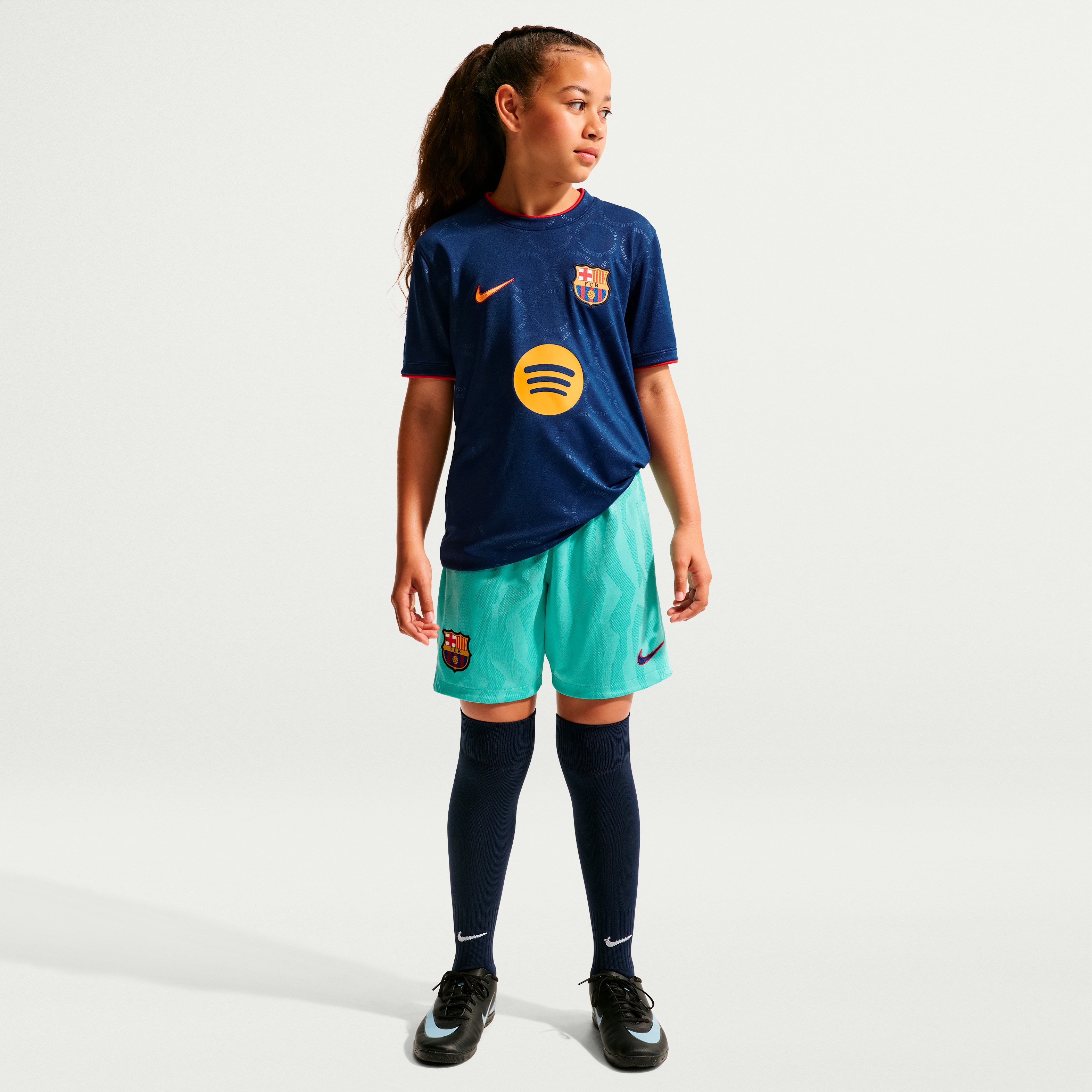Barcelona Youth 2026/27 Dri-FIT Pre-Match Jersey Top - Royal - angle 5