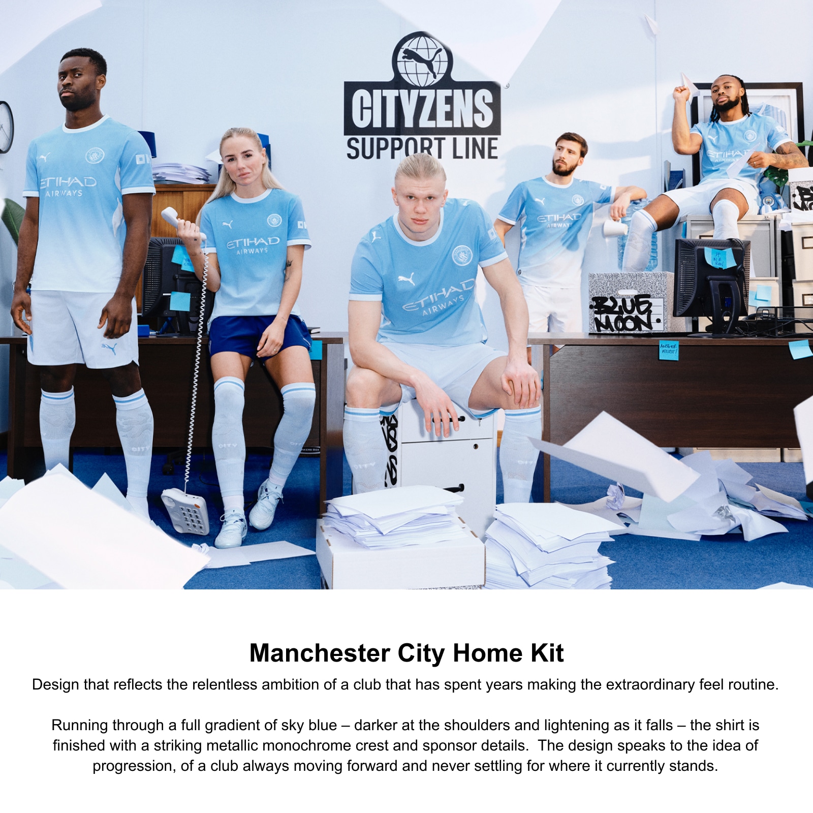 Phil Foden #47 Manchester City 2026/27 Home On-Field Jersey - Light Blue - angle 5