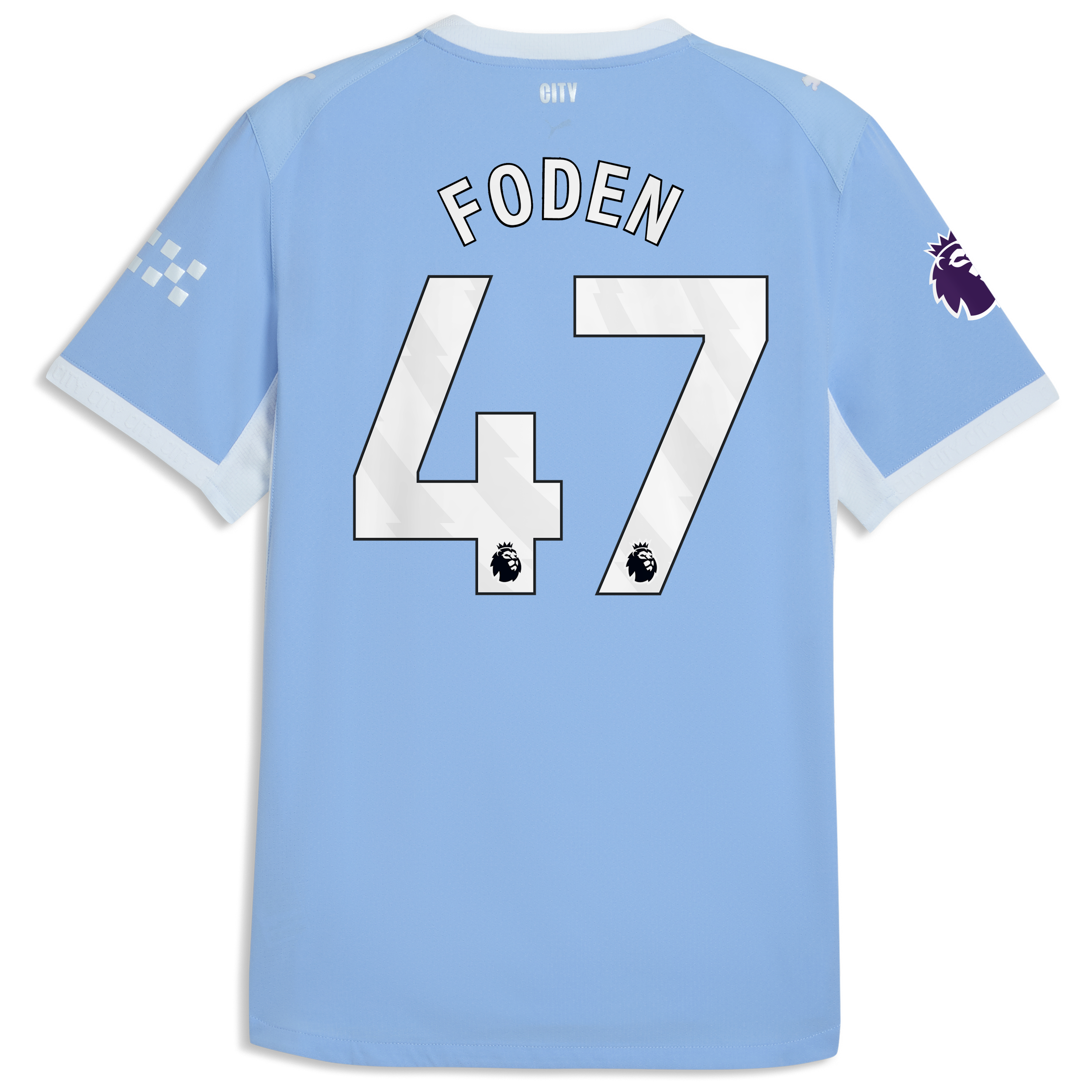 Phil Foden #47 Manchester City 2026/27 Home On-Field Jersey - Light Blue - angle 4