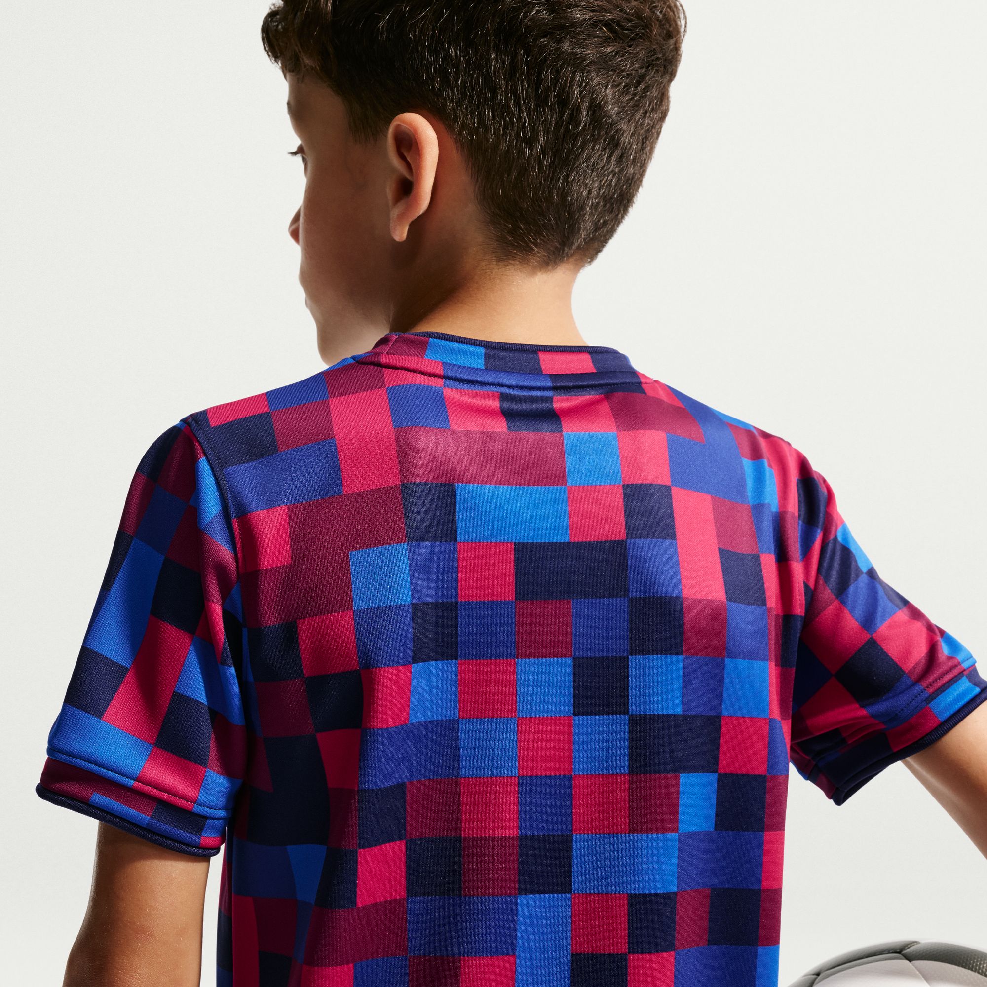 Barcelona Youth 2026/27 Home Pre-Match Jersey Top - Garnet - angle 4