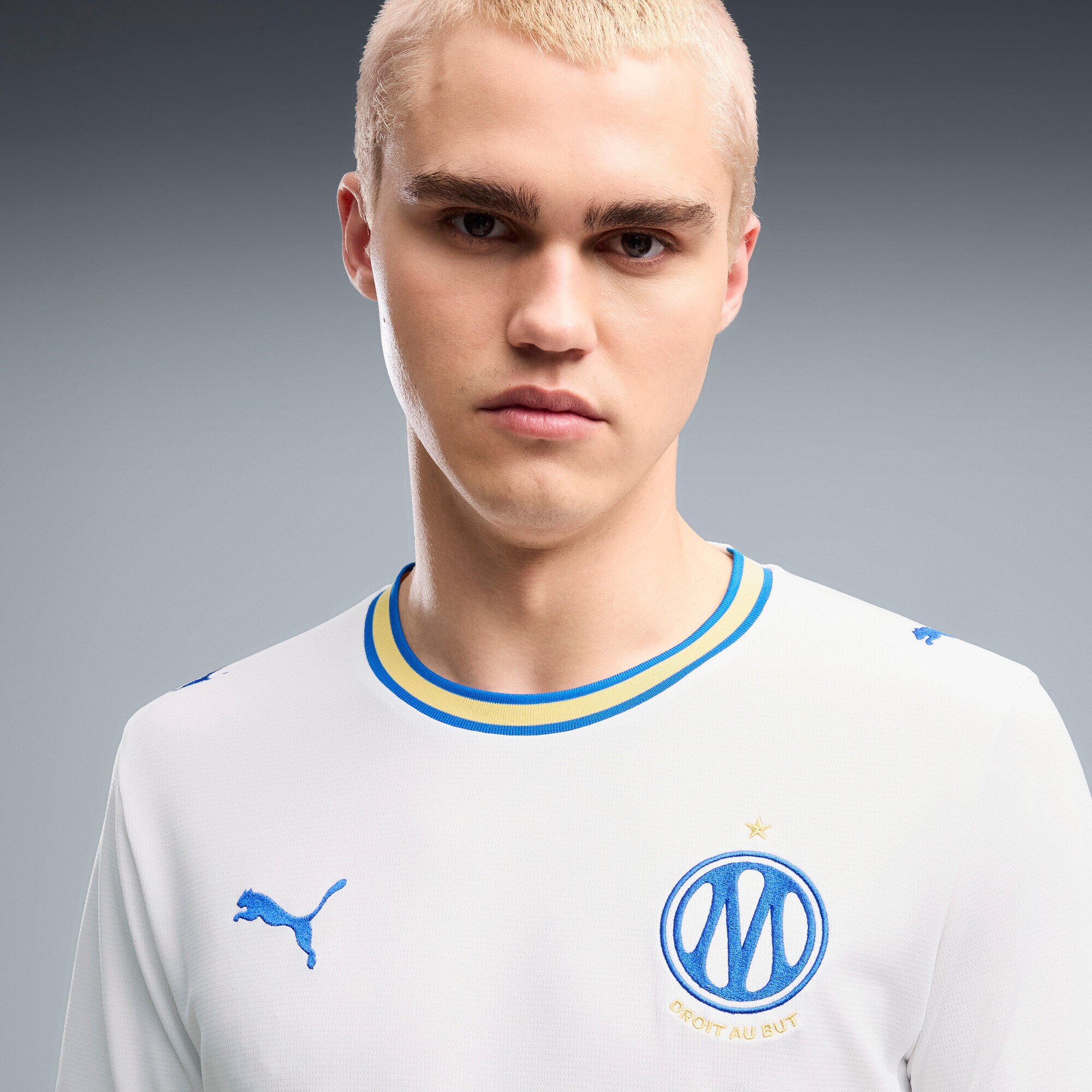 Olympique Marseille 2026/27 Home Replica Jersey - White - angle 4