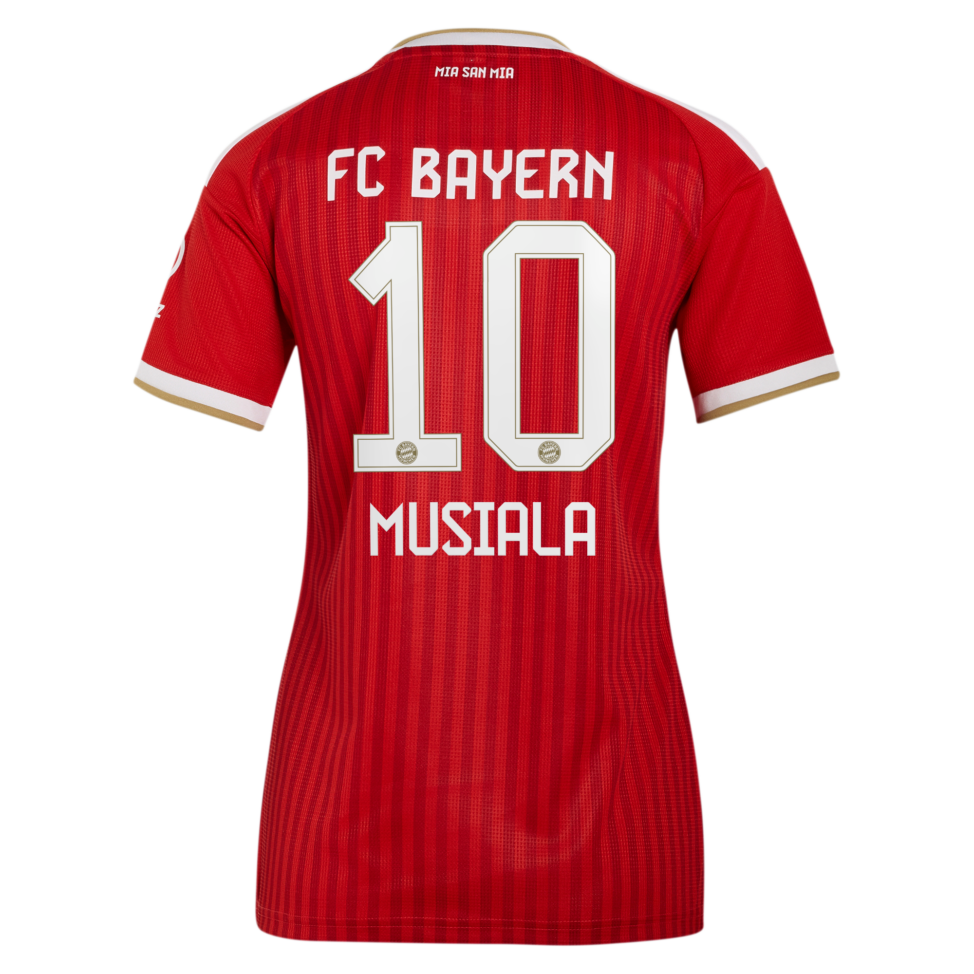 Jamal Musiala #42 Bayern Munich Women's 2026/27 Home Replica Jersey - Red - angle 4