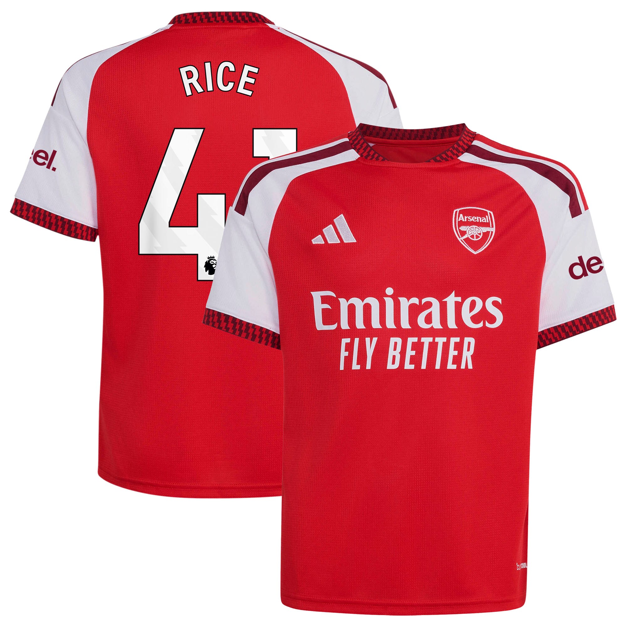 Declan Rice #41 Arsenal Youth 2026/27 Home Replica Jersey - Red - angle 3