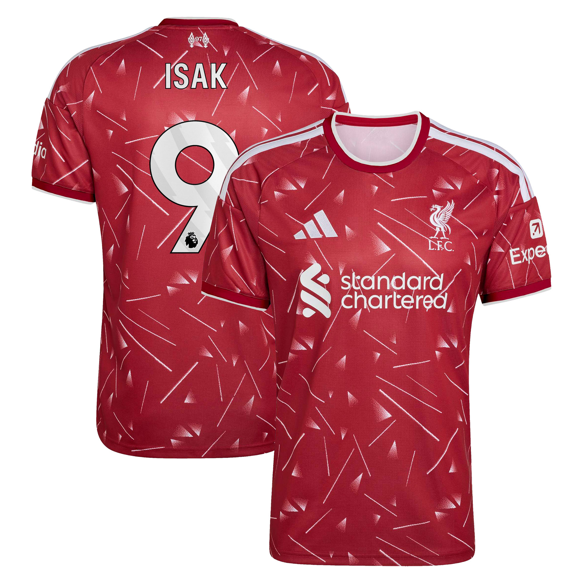 Alexander Isak Liverpool 2026/27 Home Replica Jersey - Red - angle 3
