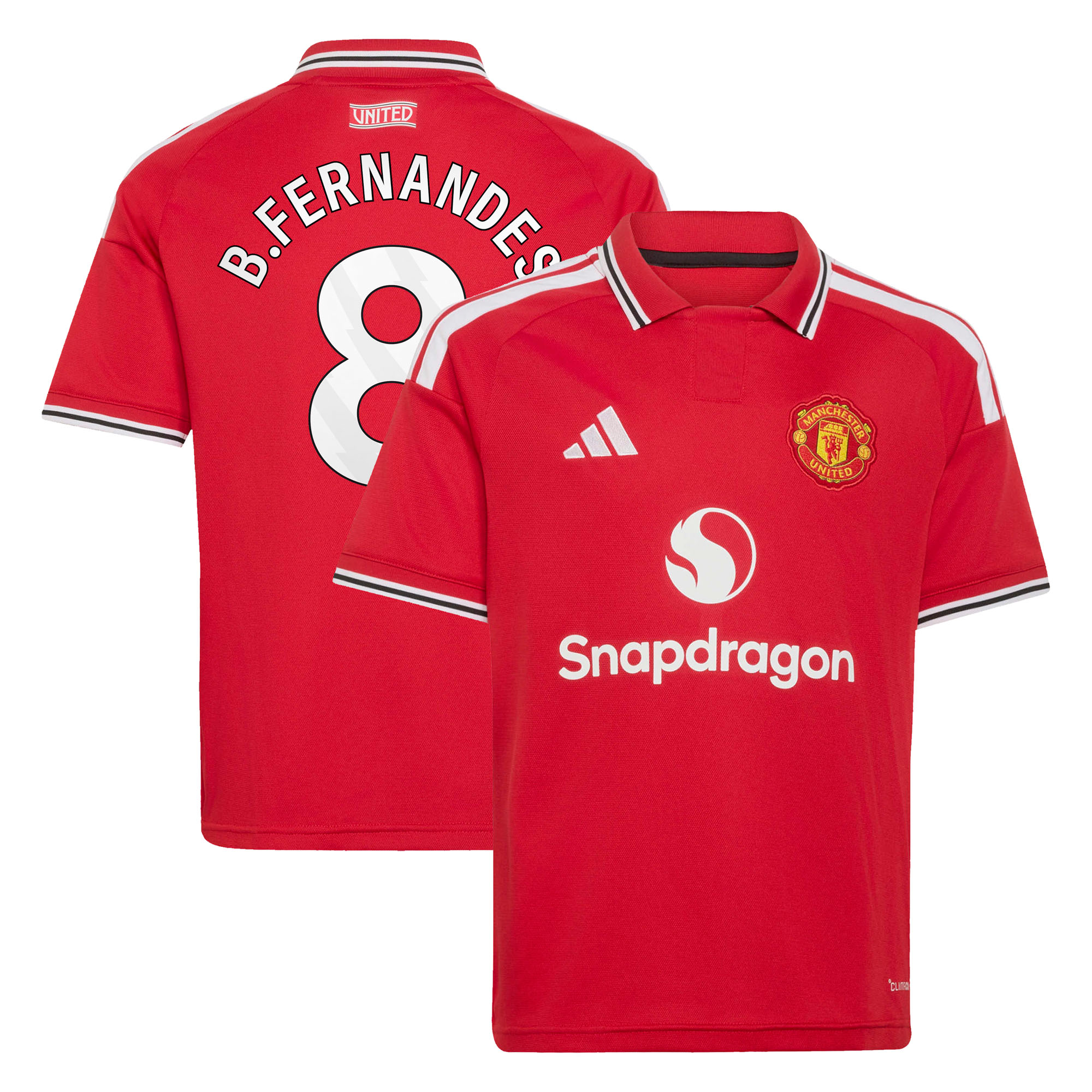 Bruno Fernandes Manchester United Youth 2026/27 Home Replica Jersey - Red - angle 3