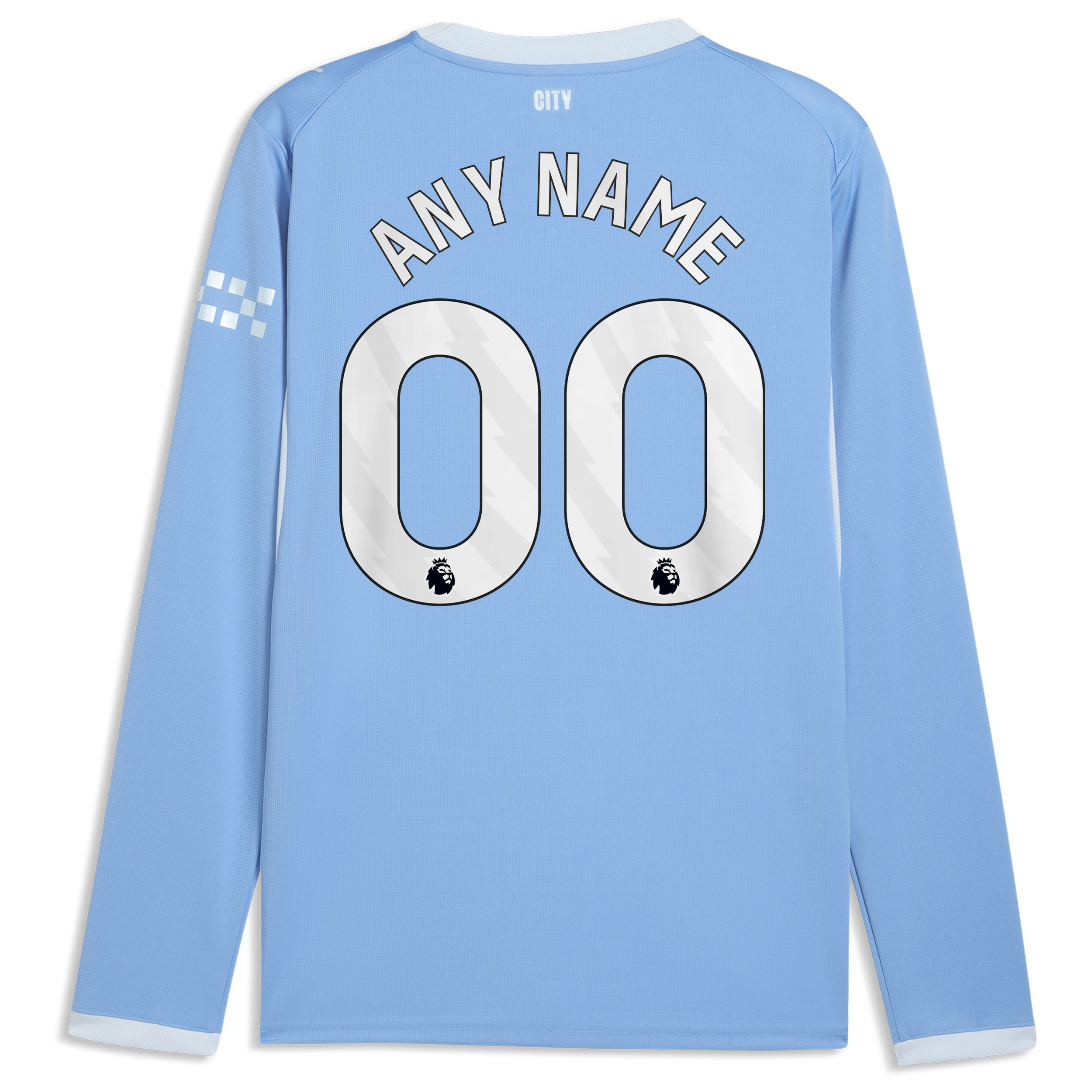 Manchester City 2026/27 Home Replica Long Sleeve Custom Jersey - Light Blue - angle 4