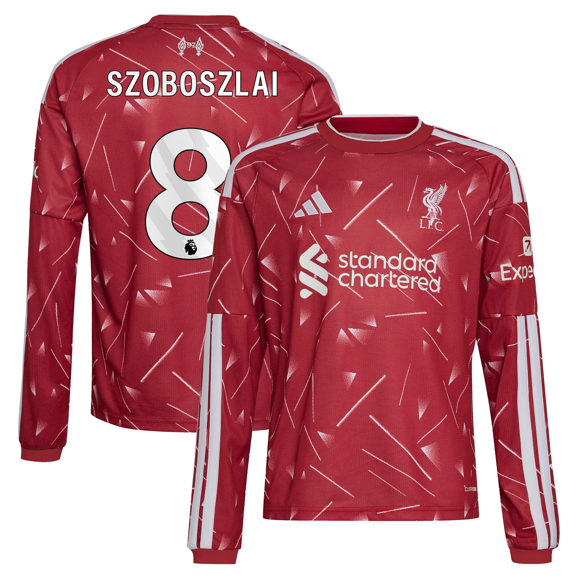 Dominik Szoboszlai Liverpool Youth 2026/27 Home Replica Long Sleeve Jersey - Red - angle 2