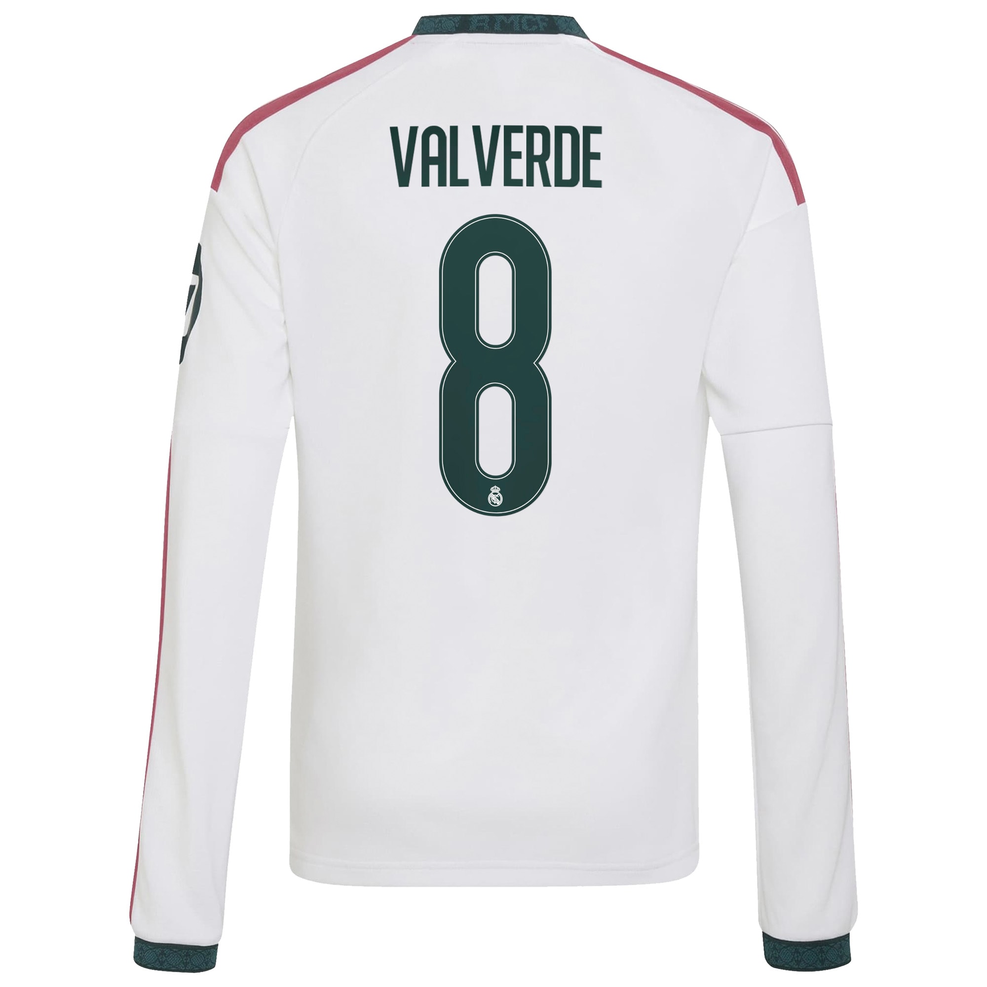 Federico Valverde Real Madrid Youth 2026/27 Home Replica Long Sleeve Jersey - White - angle 5