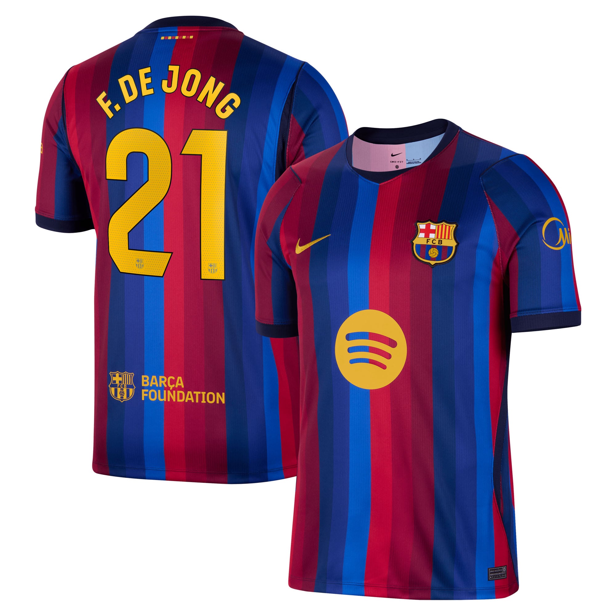 Women's Frenkie de Jong #21 Barcelona 2026/27 Home Stadium Replica Jersey - Red | FanWearStyle
