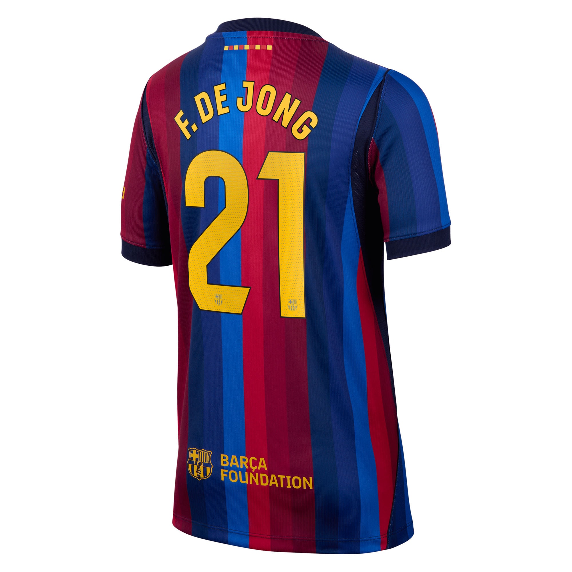 Frenkie de Jong #21 Barcelona Youth 2026/27 Home Stadium Replica Jersey - Red - angle 5