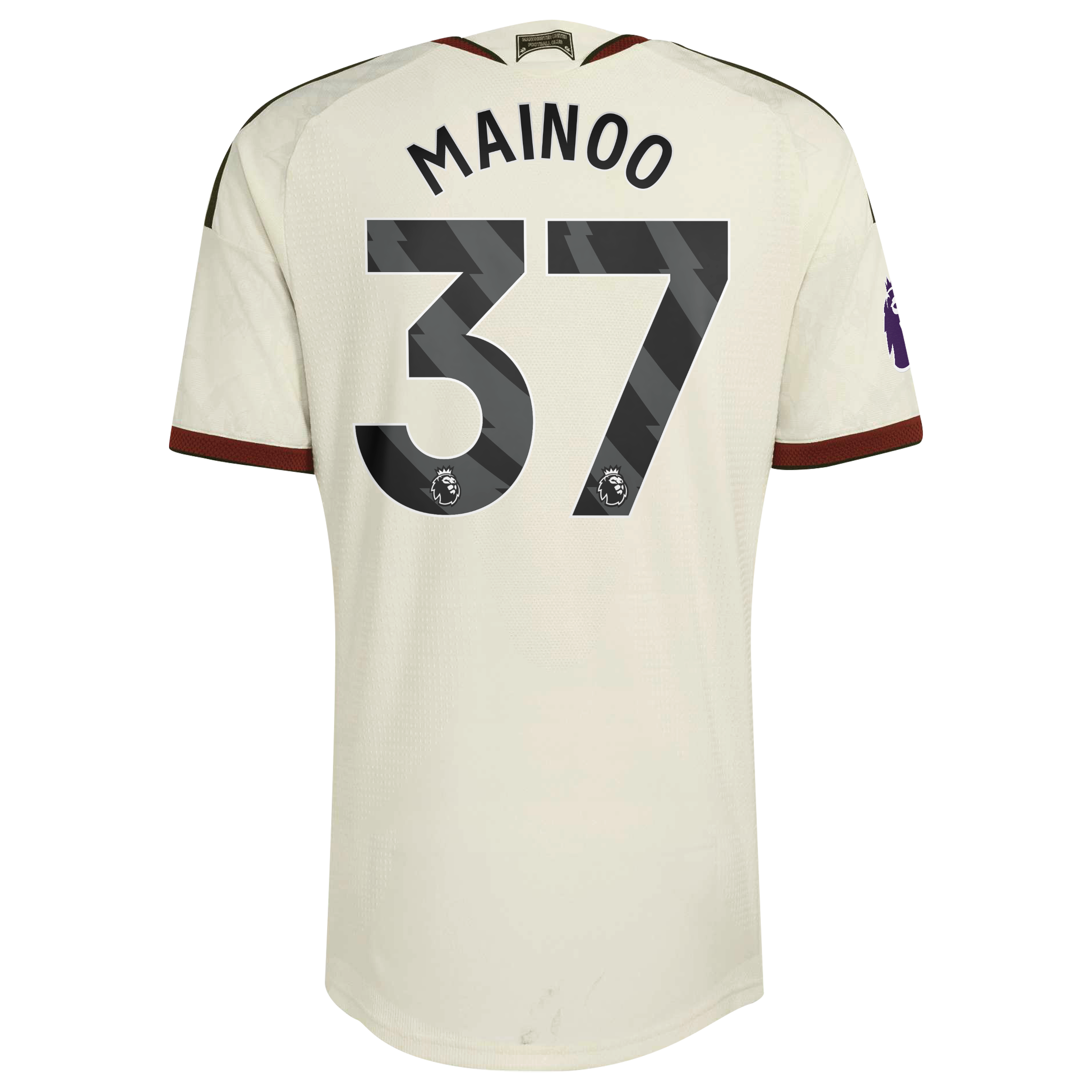 Kobbie Mainoo Manchester United 2026/27 Third On-Field Jersey - Cream - angle 4