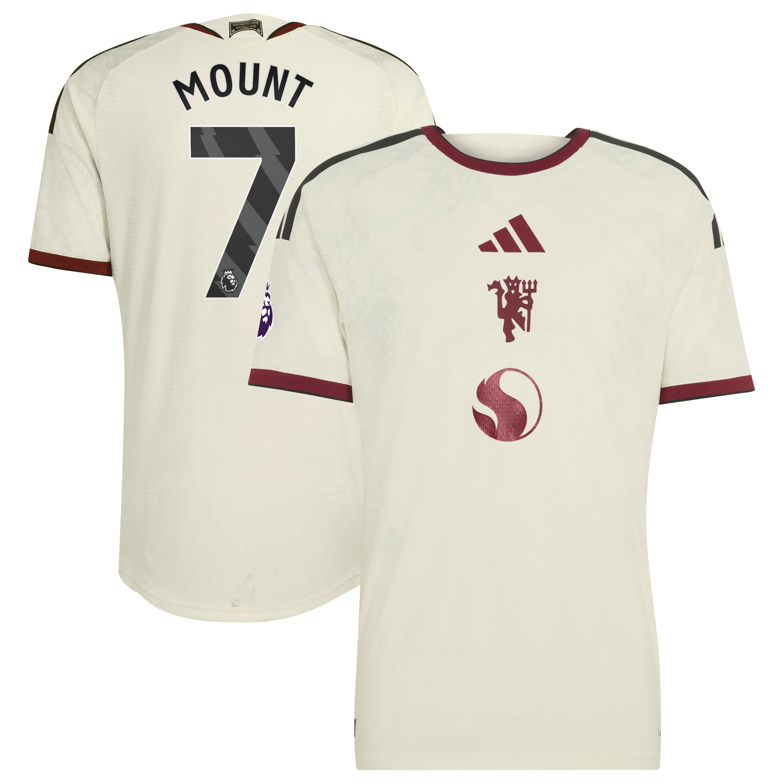 Youth Mason Mount Manchester United 2026/27 Third On-Field Authentic Jersey - Cream | FanWearStyle