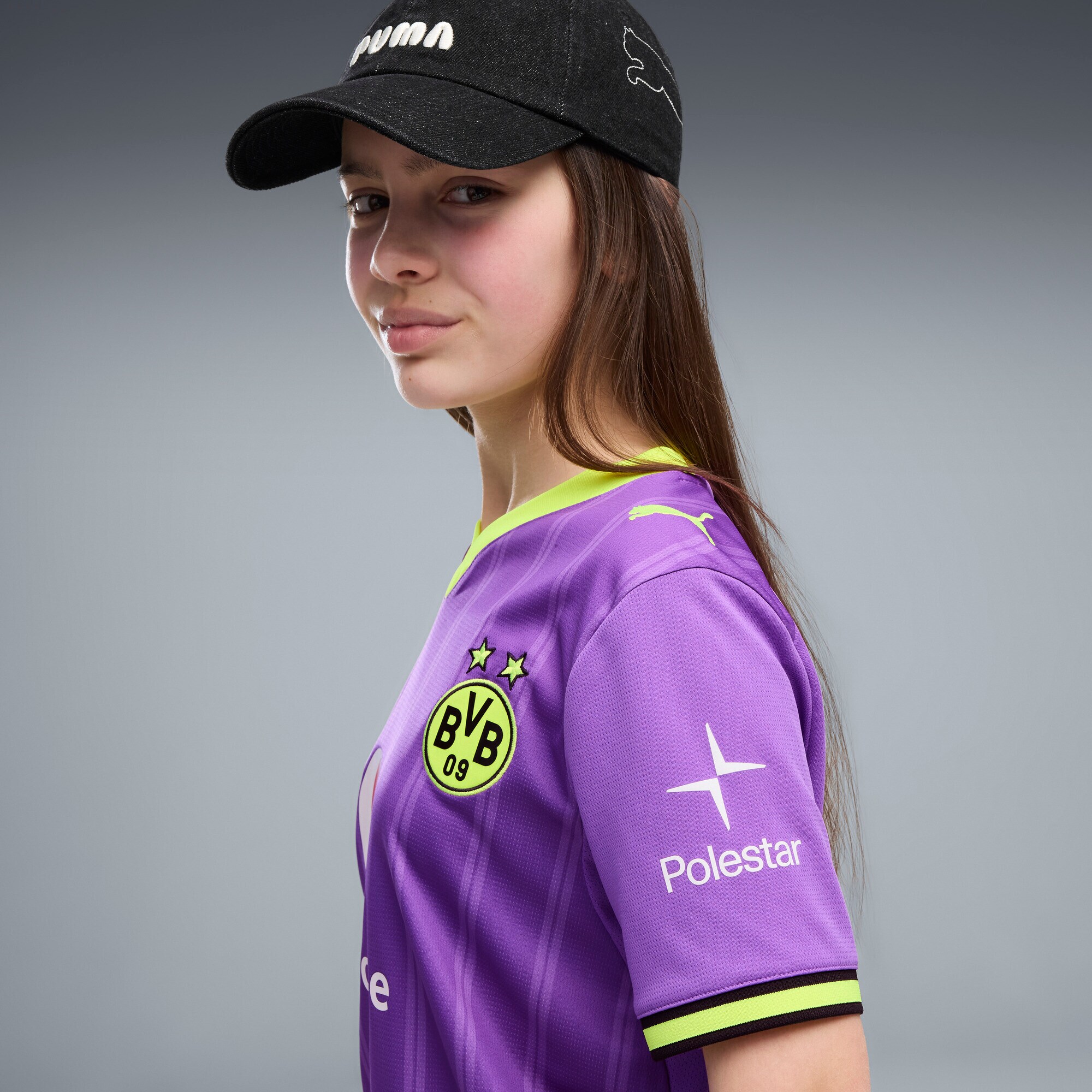 Borussia Dortmund Youth 2026/27 Third Replica Jersey - Purple - angle 4