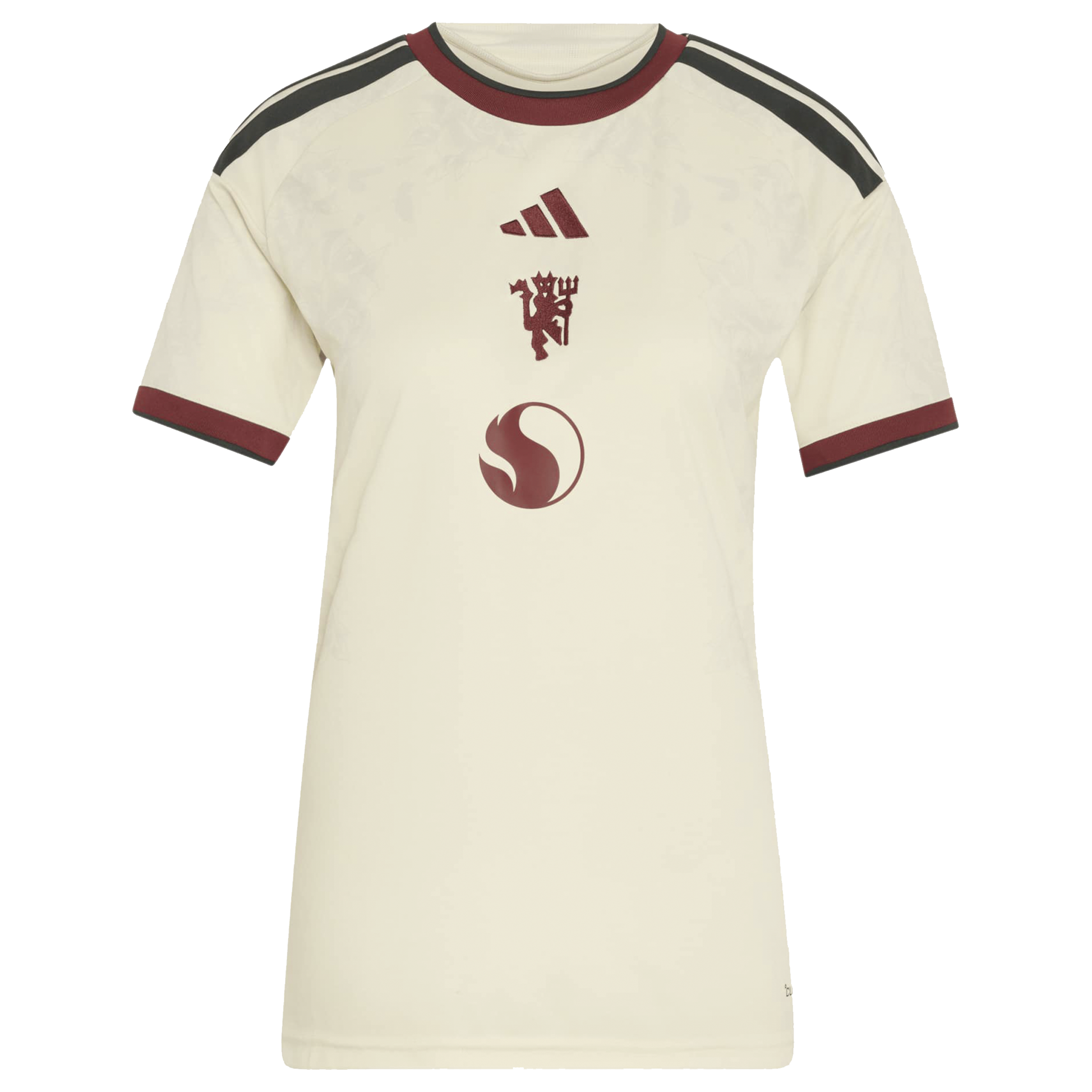 Bruno Fernandes Manchester United Women's 2026/27 Third Replica Jersey - Cream - angle 3