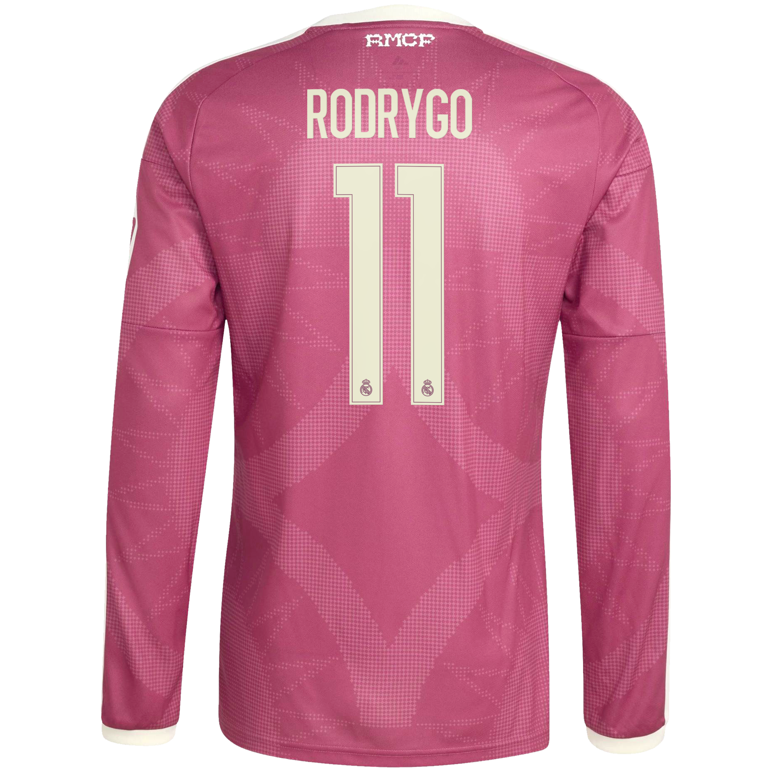 Rodrygo Real Madrid 2026/27 Third Replica Long Sleeve Jersey - Pink - angle 4