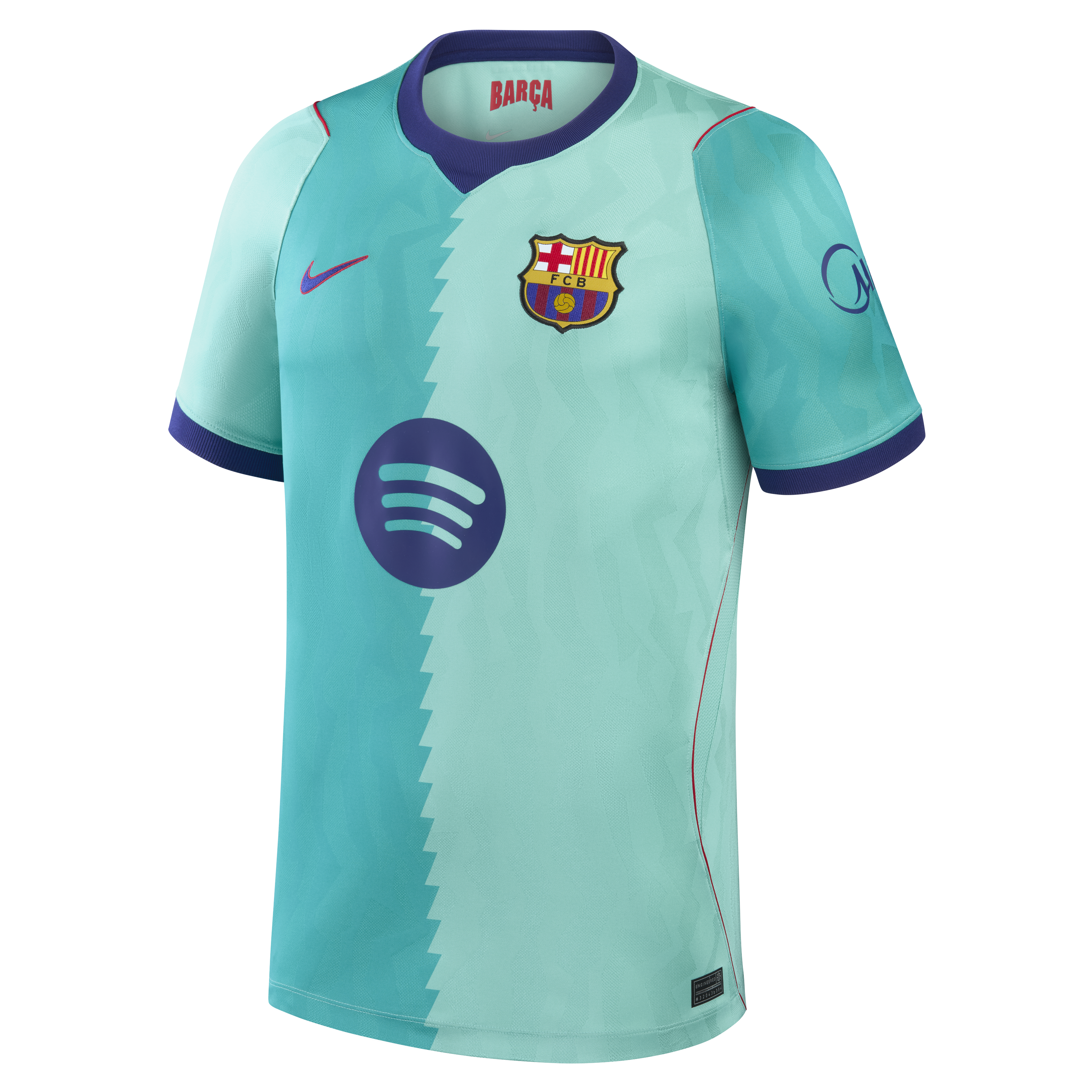 Barcelona 2026/27 Third Stadium Replica Custom Jersey - Turquoise - angle 4