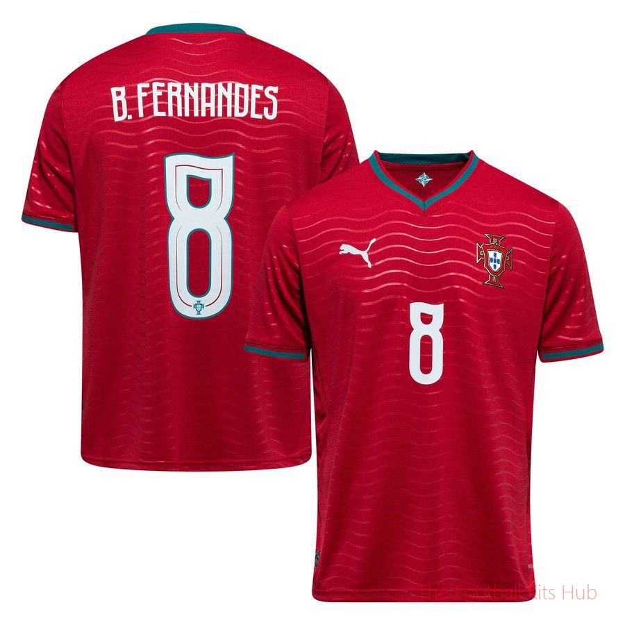 Portugal Home Shirt World Cup 2026 B. FERNANDES 8