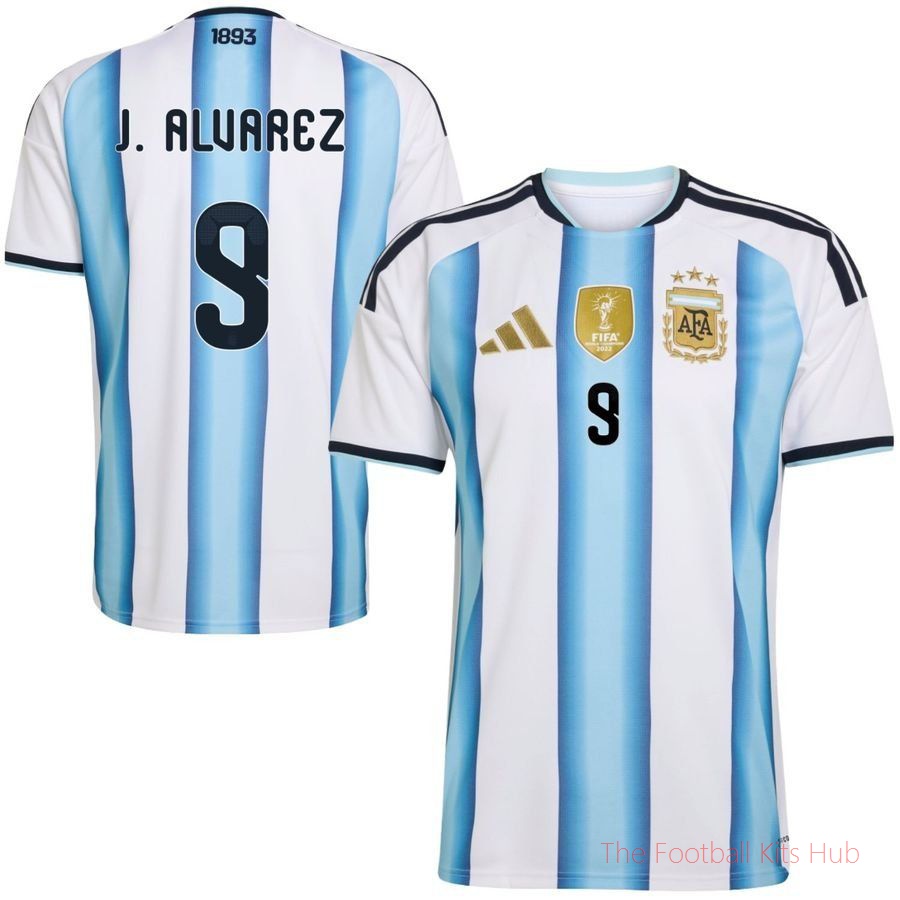 Argentina Home Shirt World Cup 2026 J. ALVAREZ 9