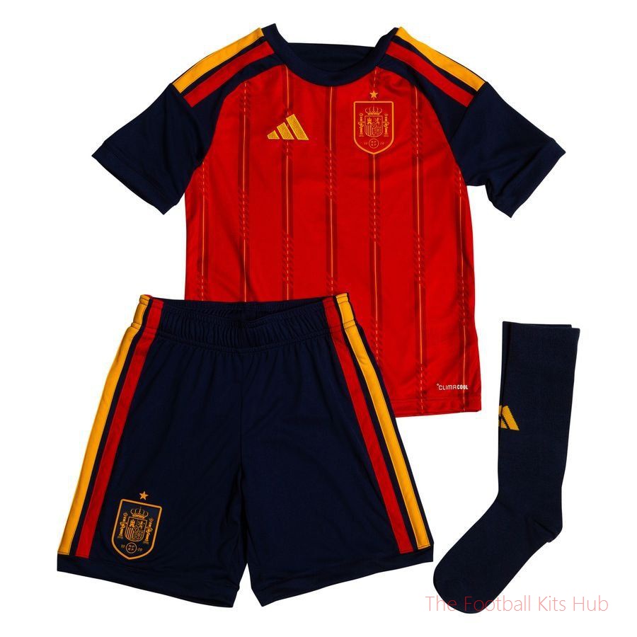 Spain Home Kit World Cup 2026 Kids (Your Name)