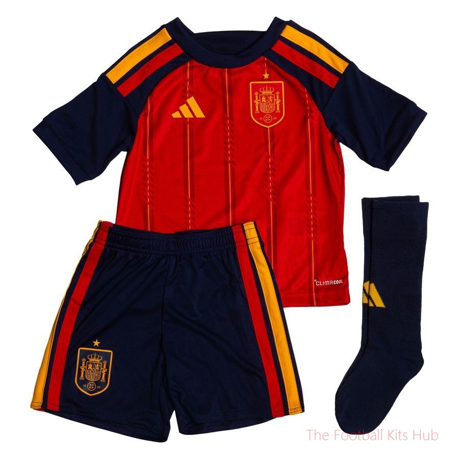 Spain Home Shirt World Cup 2026 Mini-Kit Kids