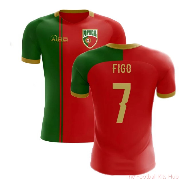 2025/26 Portugal Flag Home Football Shirt (Figo 7)