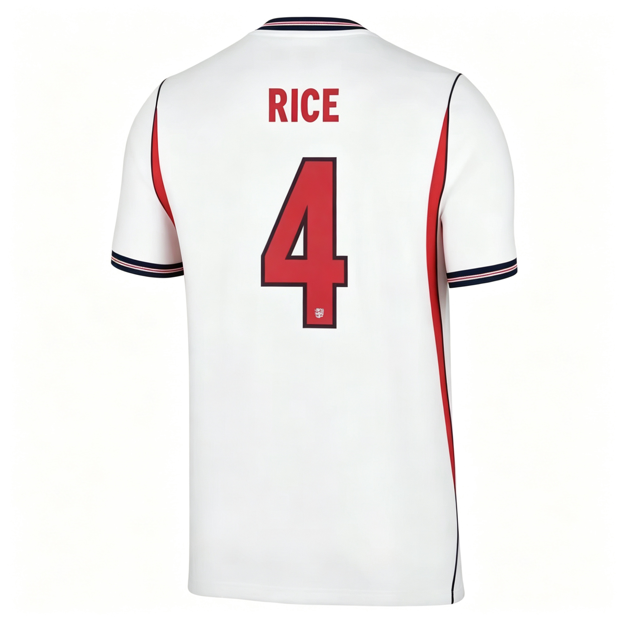 2026 World Cup England Declan Rice #4 Assist Home Jersey Jersey
