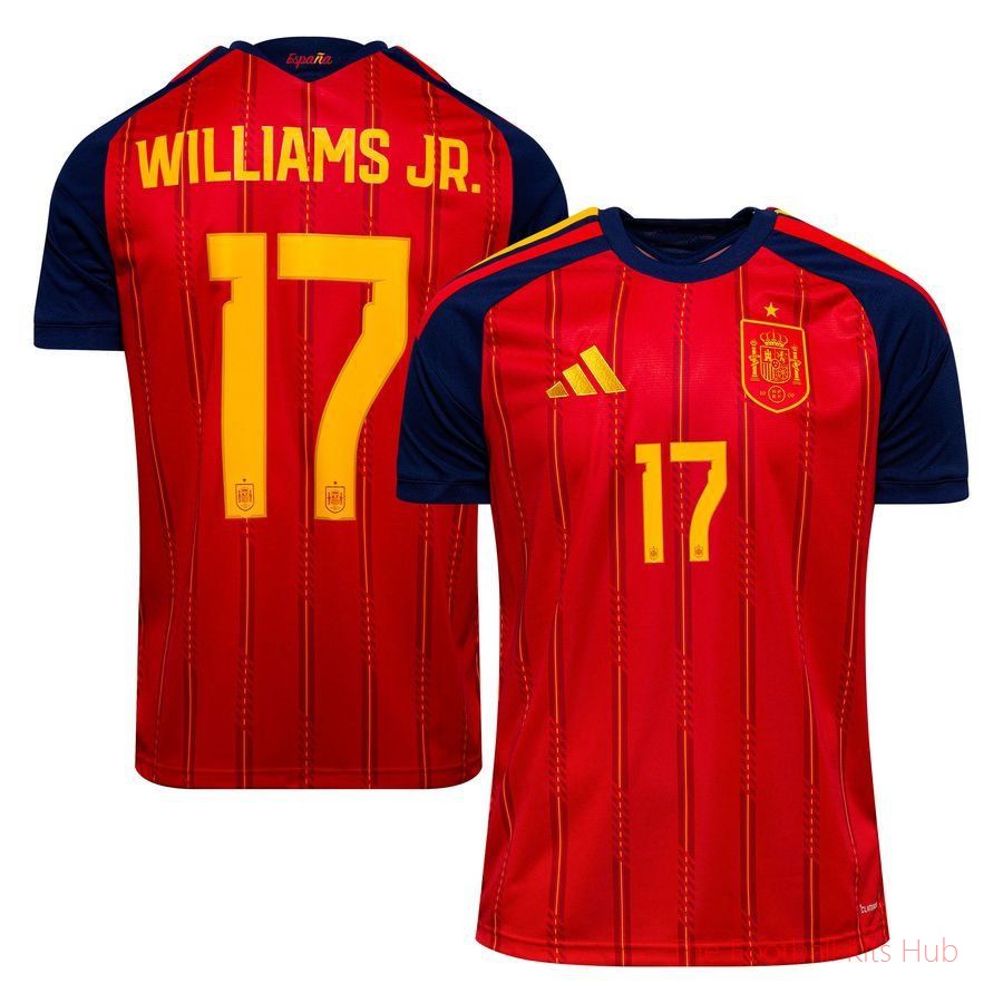 Spain Home Shirt World Cup 2026 WILLIAMS JR. 17