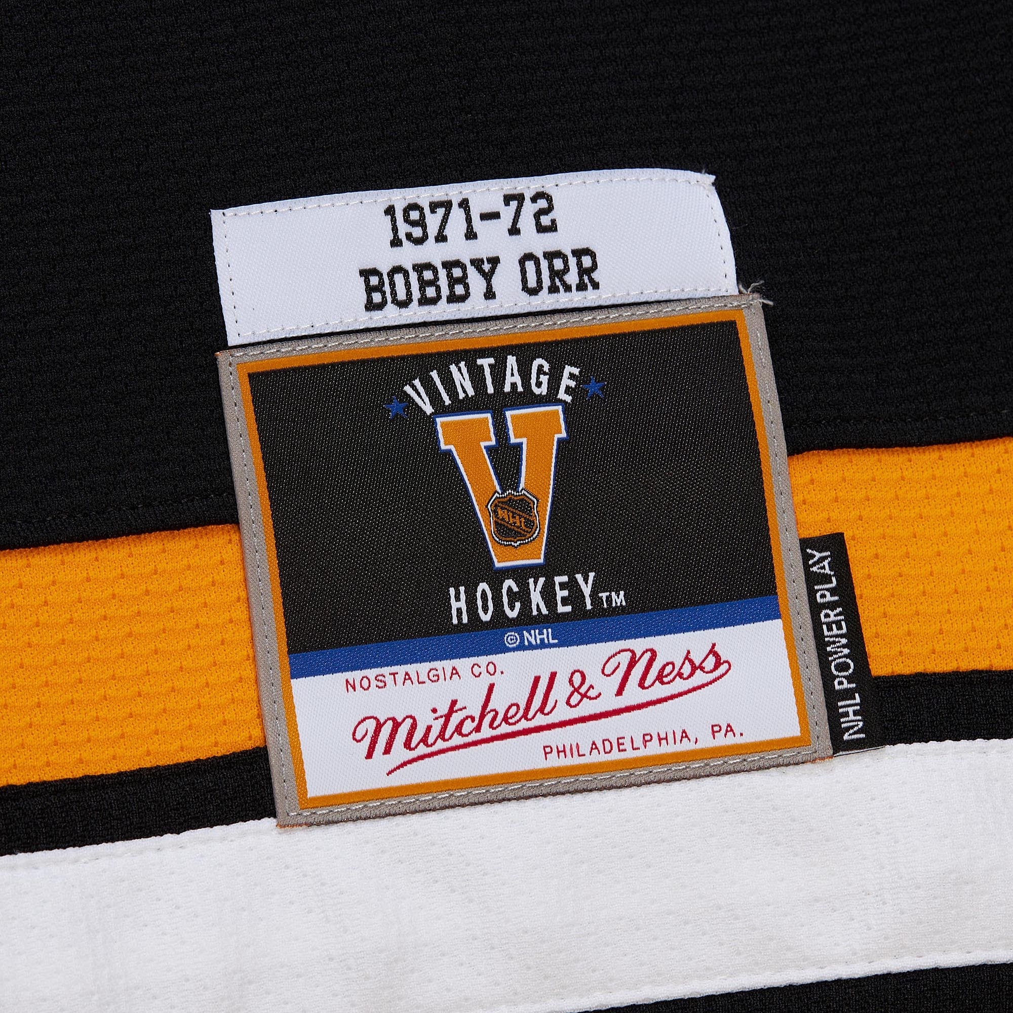 Bobby Orr Boston Bruins Big & Tall 1971/72 Blue Line 2.0 Jersey - Black - angle 6