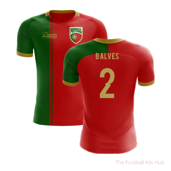 2025/26 Portugal Flag Home Football Shirt (B.Alves 2) - Kids