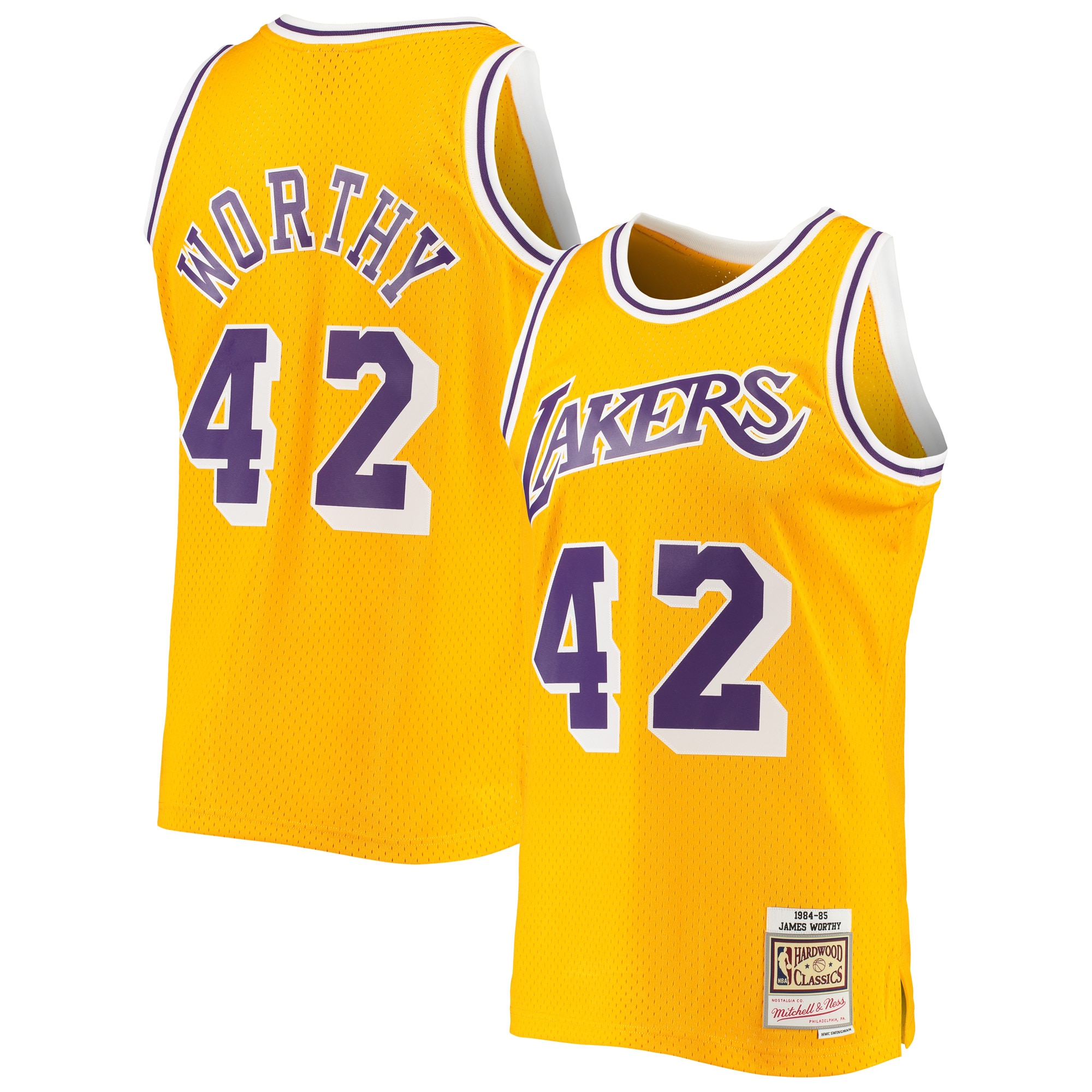 James Worthy Los Angeles Lakers NBA Jersey - Gold | FanWearStyle