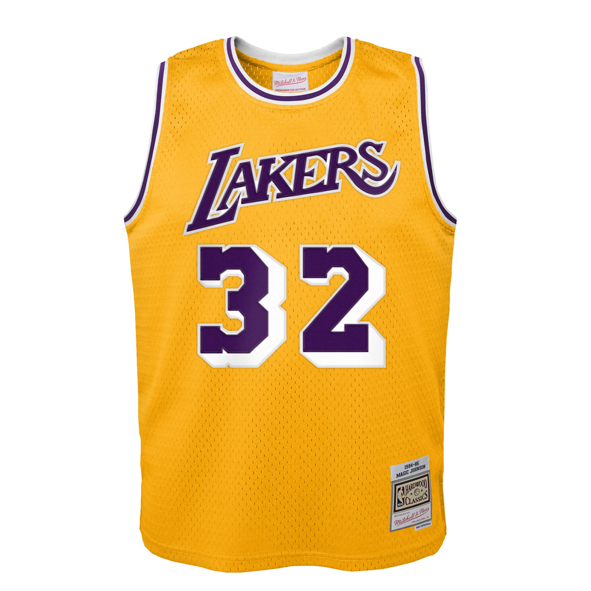 Magic Johnson Los Angeles Lakers Toddler 1984/85 Swingman Jersey - Gold - angle 2