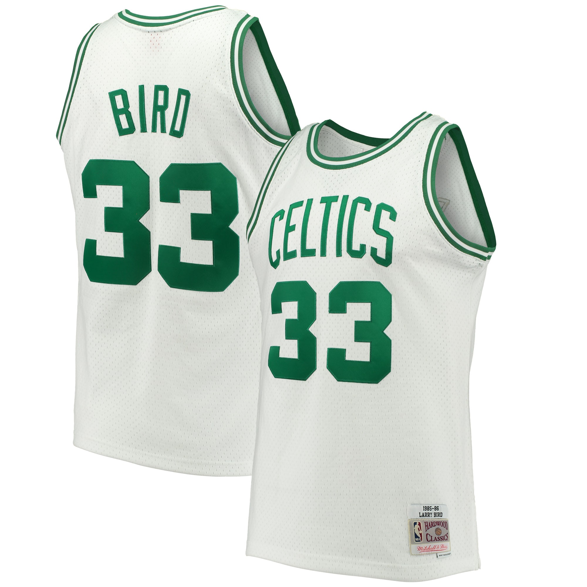Youth Larry Bird Boston Celtics Hardwood Classics 1985/86 Swingman Jersey - White | FanWearStyle