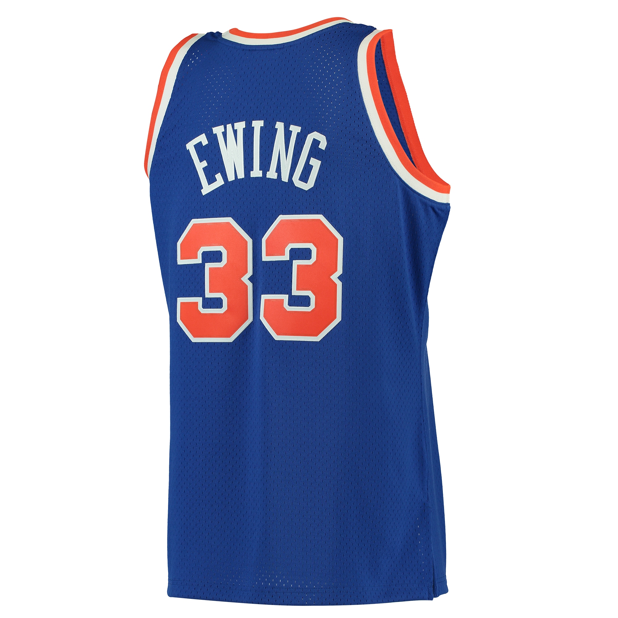 Patrick Ewing New York Knicks 1991/92 Hardwood Classics Swingman Jersey - Blue - angle 3