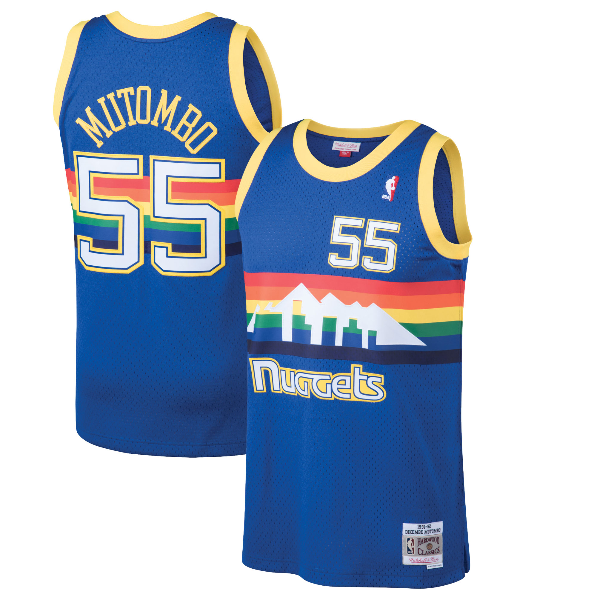 Dikembe Mutombo Denver Nuggets NBA Jersey - Blue | FanWearStyle