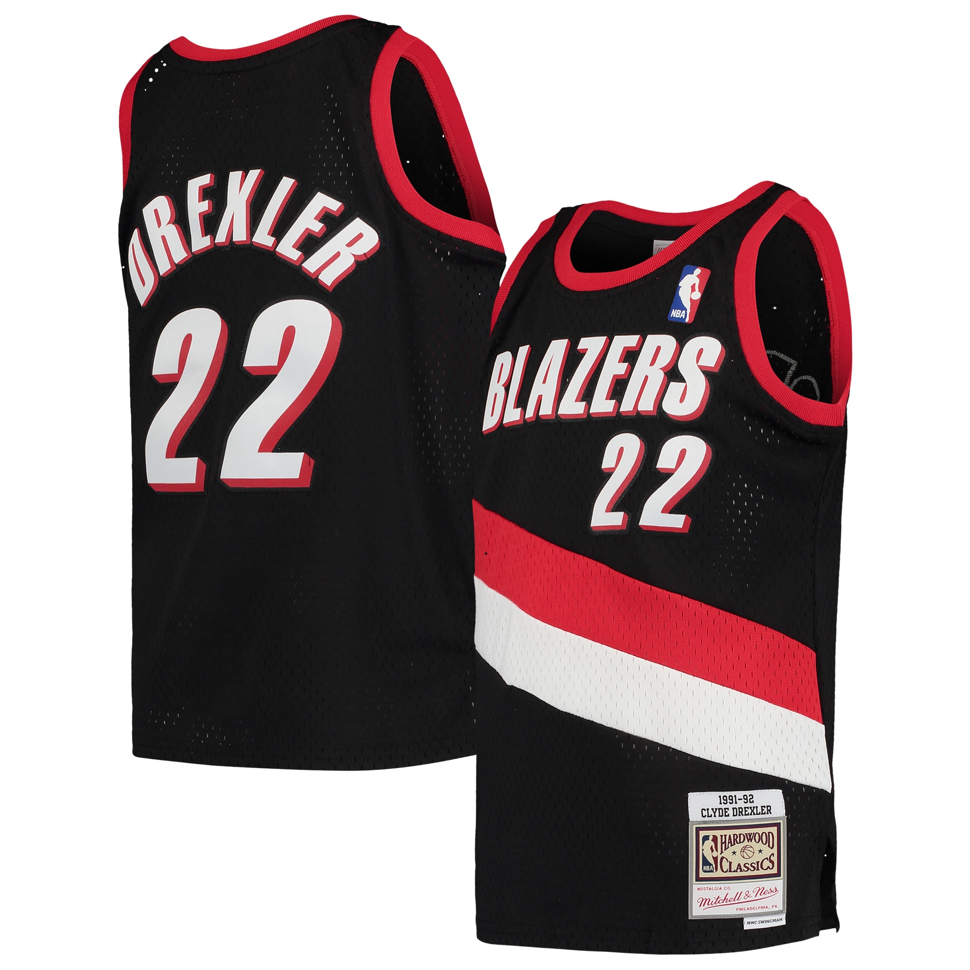 Clyde Drexler Portland Trail Blazers NBA Jersey - Black | FanWearStyle