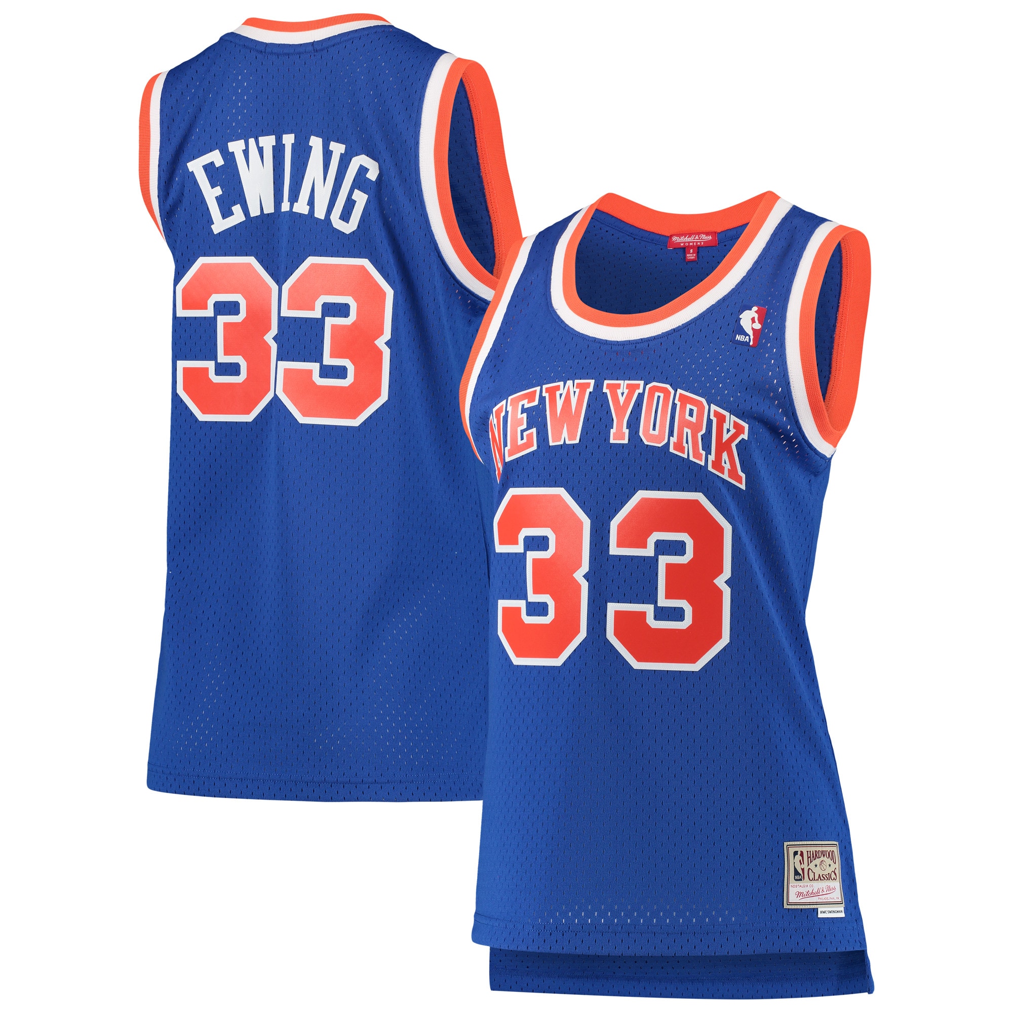 Youth Patrick Ewing New York Knicks Women's 1991/92 Hardwood Classics Swingman Jersey - Blue | FanWearStyle