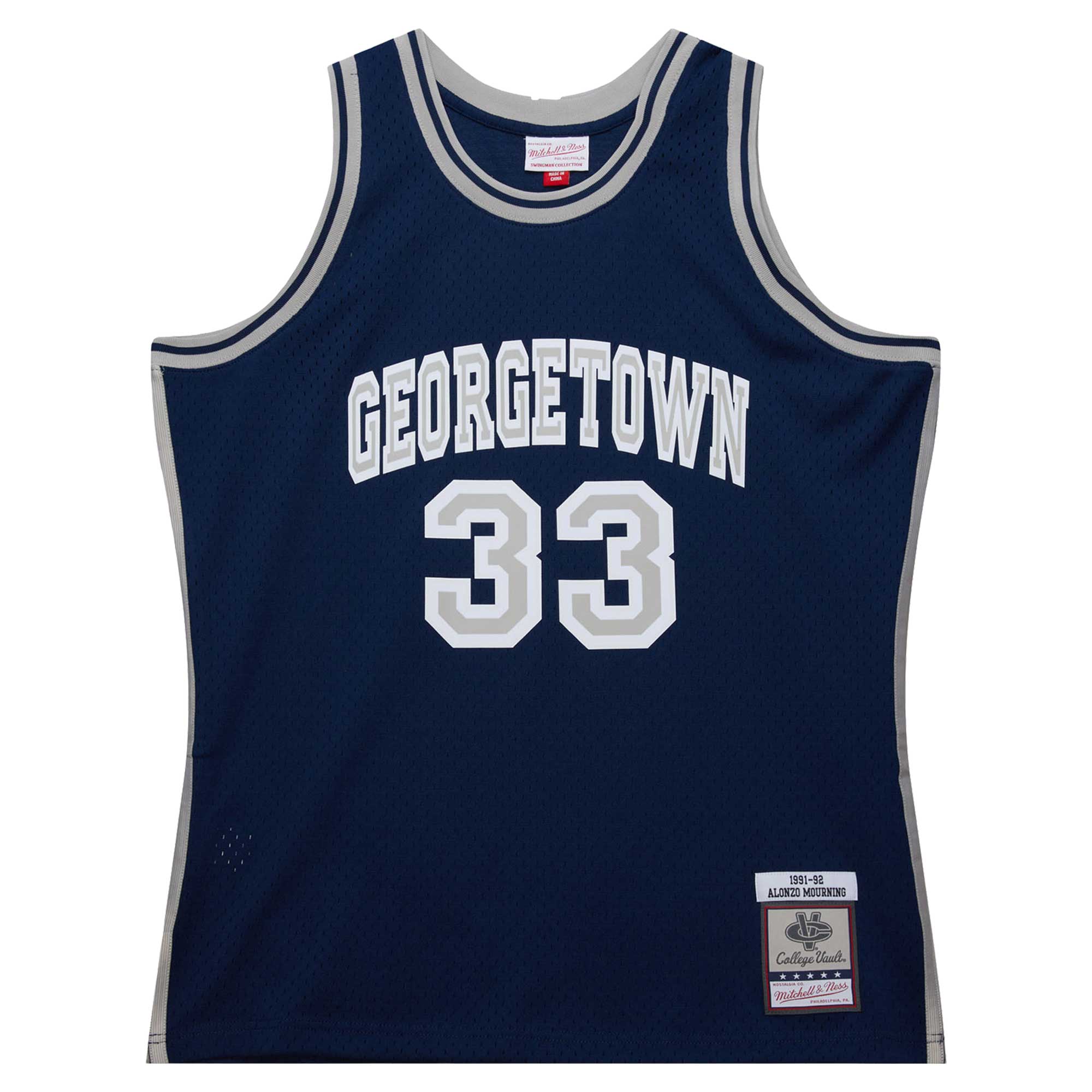 Alonzo Mourning Georgetown Hoyas 1991/92 Swingman Player Jersey - Navy - angle 2