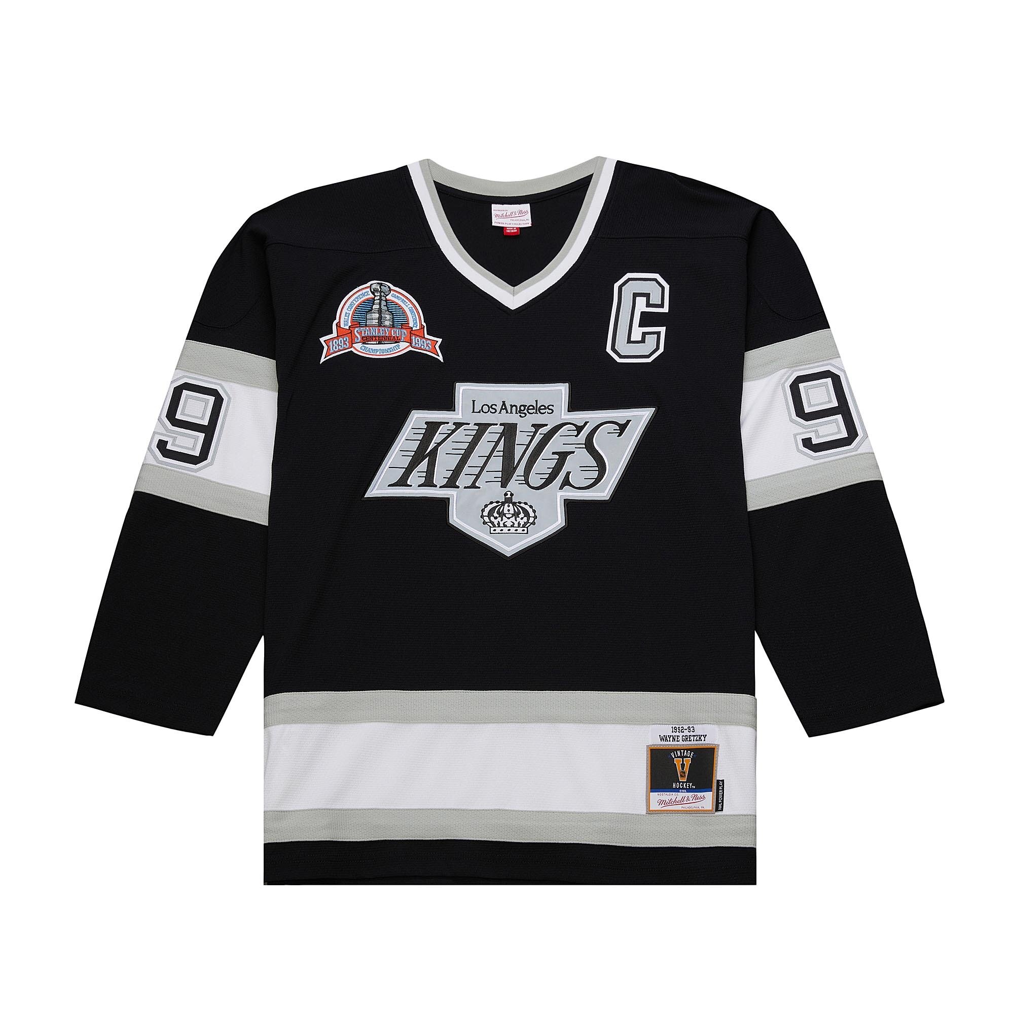 Wayne Gretzky Los Angeles Kings Big & Tall 1992/93 Blue Line 2.0 Jersey - Black - angle 3