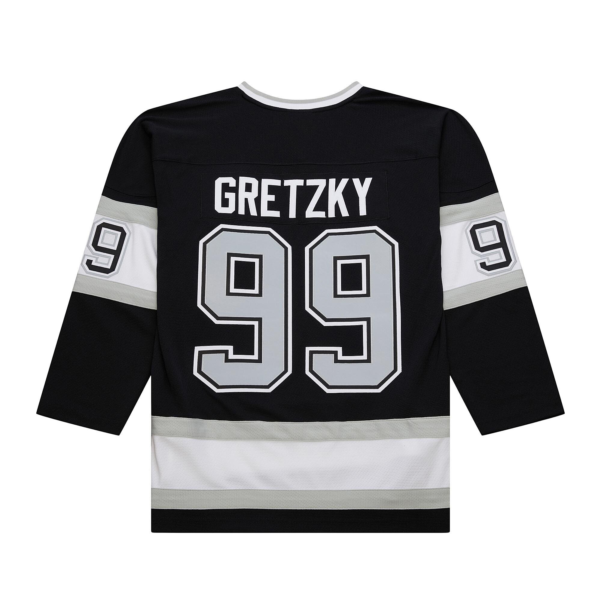 Wayne Gretzky Los Angeles Kings Big & Tall 1992/93 Blue Line 2.0 Jersey - Black - angle 4