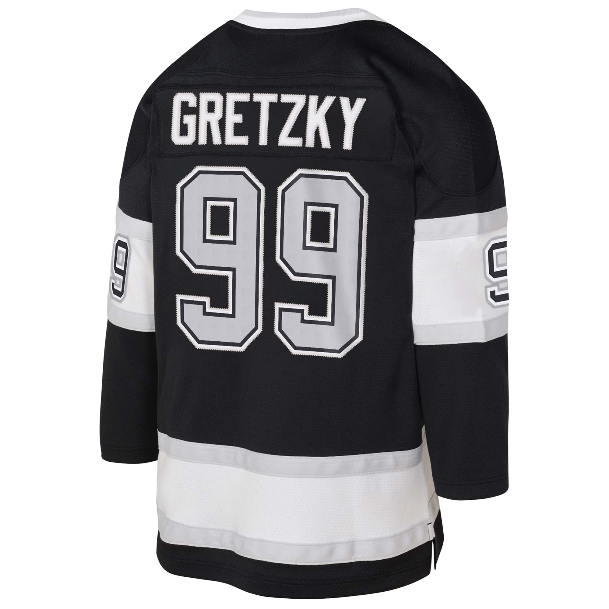 Wayne Gretzky Los Angeles Kings Youth 1992/93 Captain Patch Power Play Player Jersey - Black - angle 4