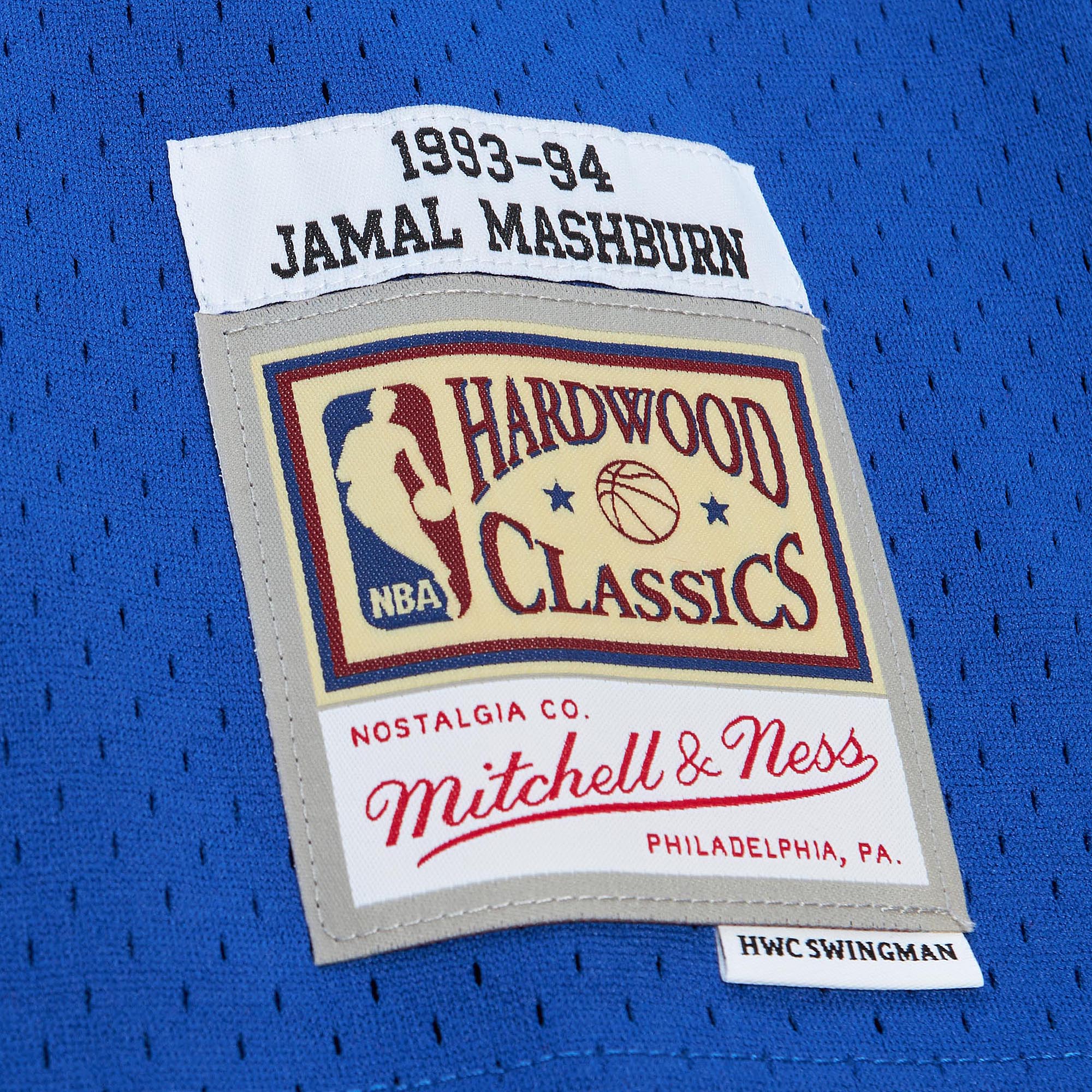 Jamal Mashburn Dallas Mavericks 1993/94 Hardwood Classics Swingman Jersey - Blue - angle 5