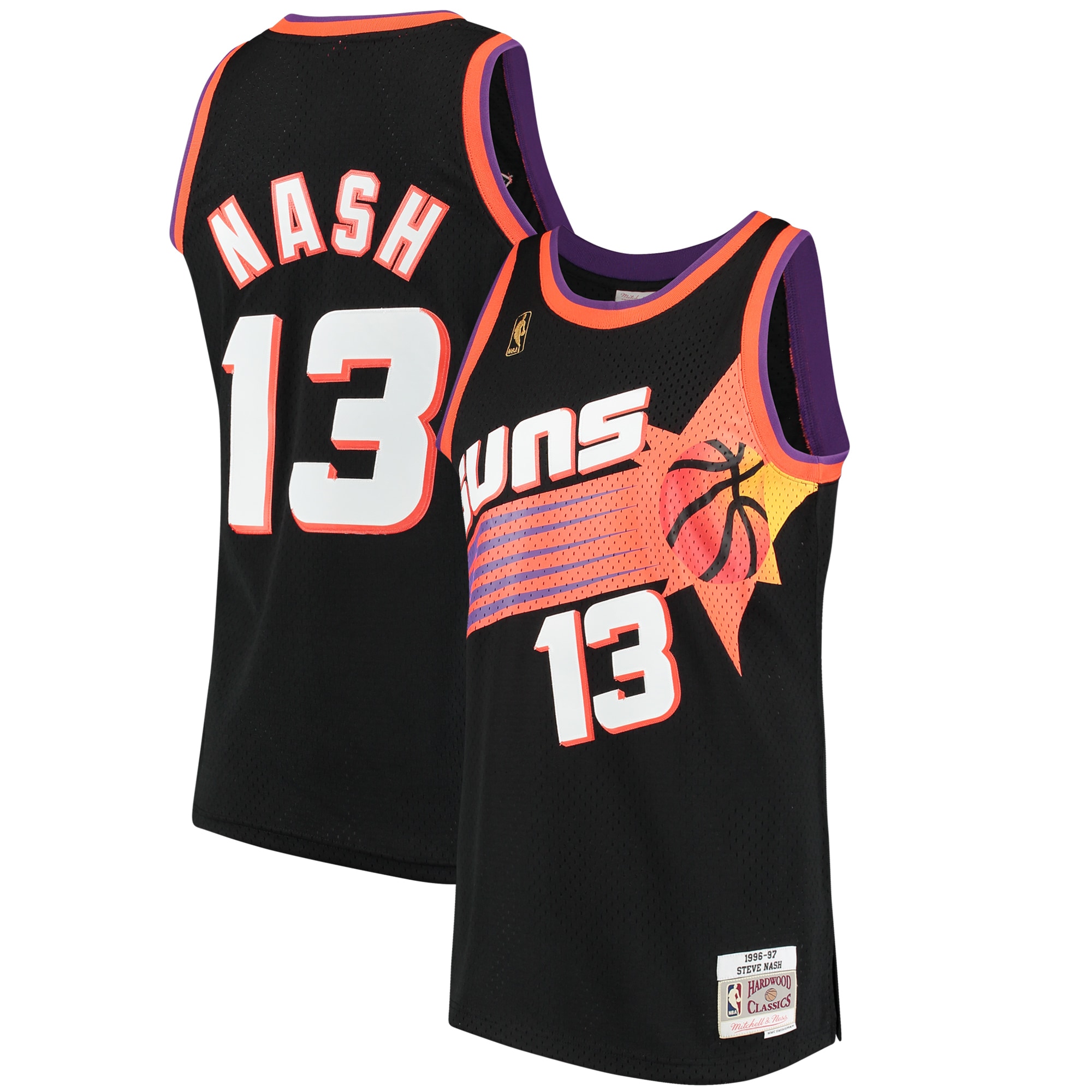 Youth Steve Nash Phoenix Suns 1996/97 Hardwood Classics Swingman Jersey - Black | FanWearStyle